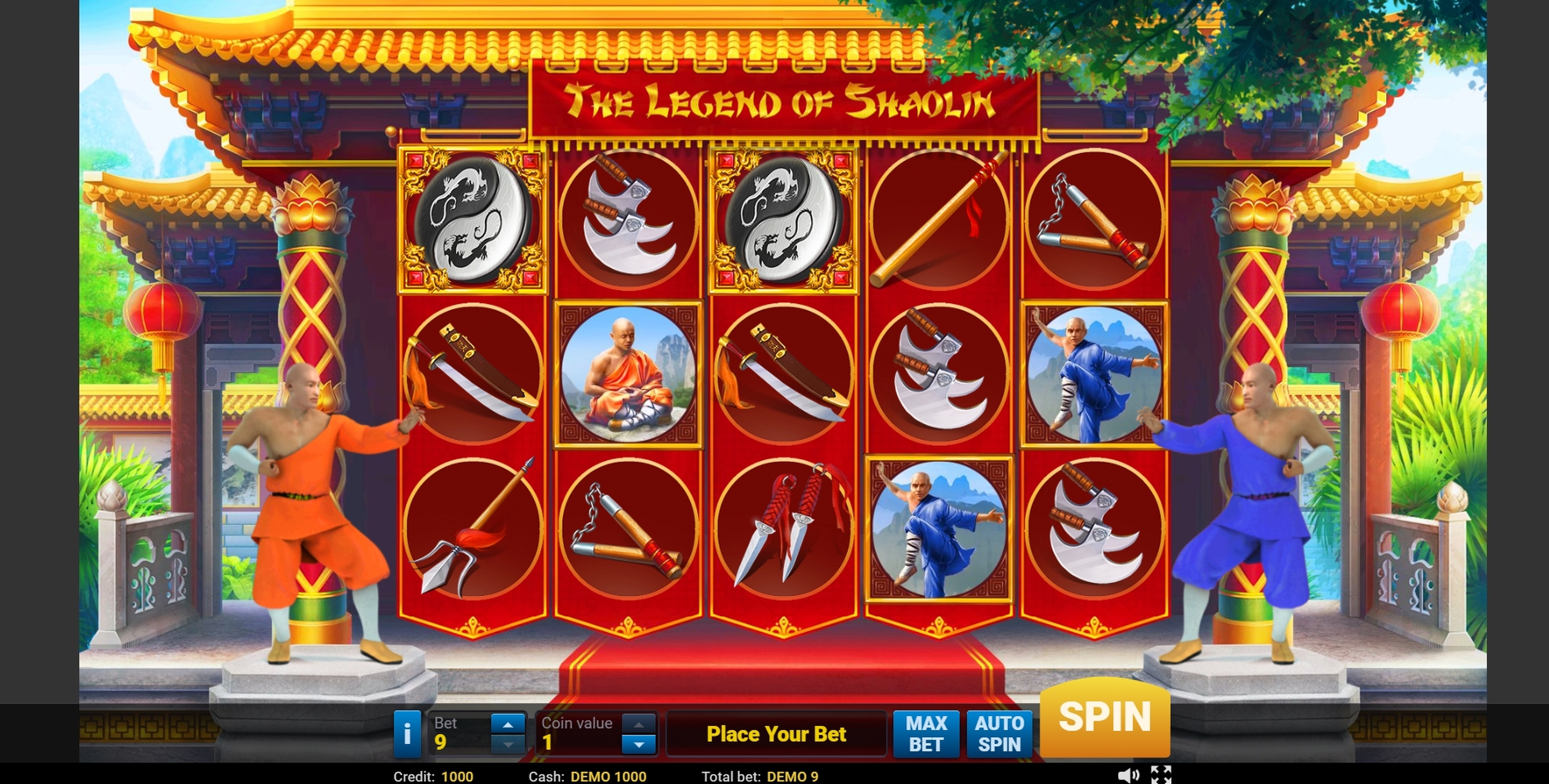 Reels in The Legend of Shaolin Slot Game by Evoplay Entertainment