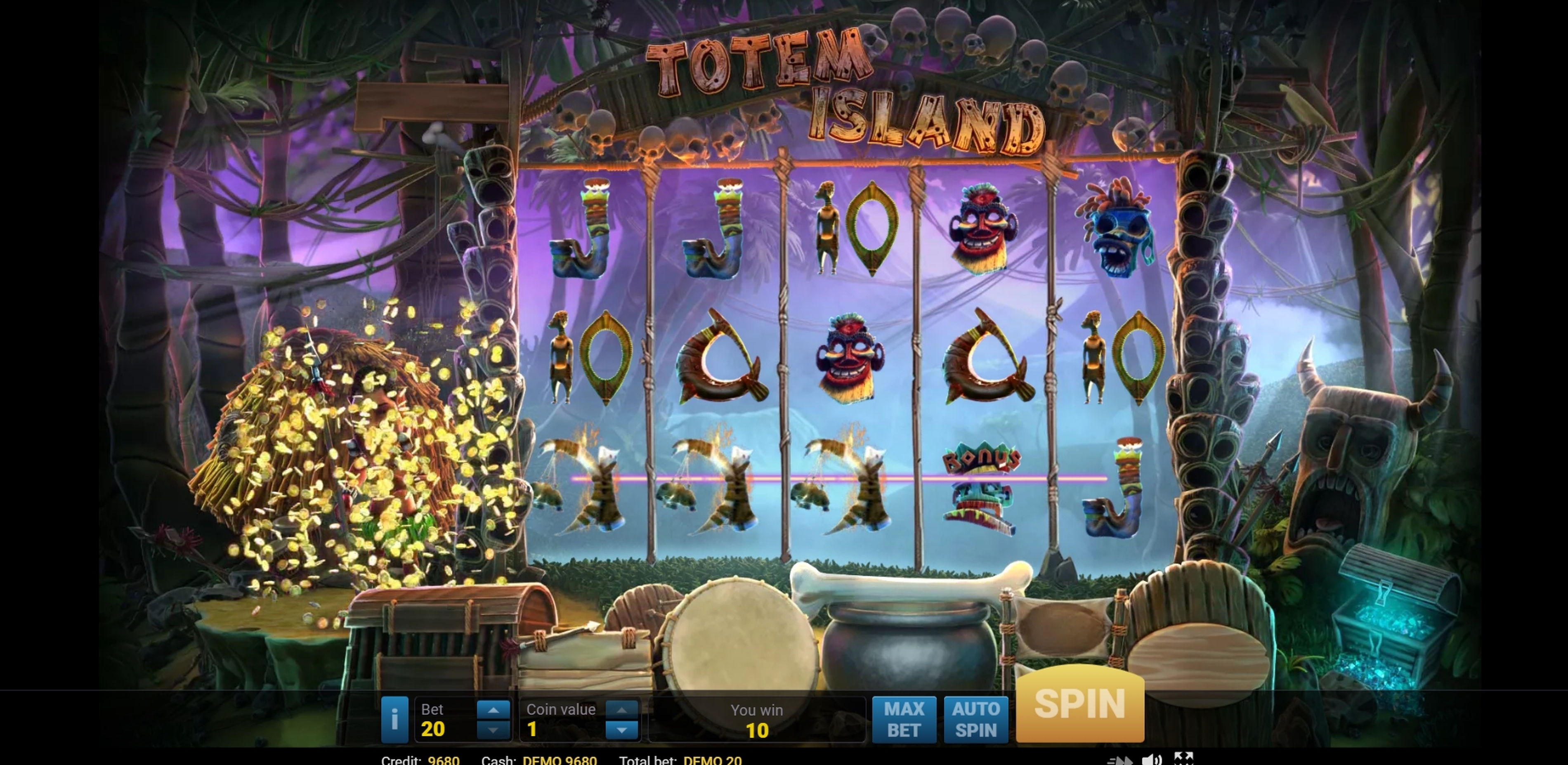 Win Money in Totem Island Free Slot Game by Evoplay Entertainment
