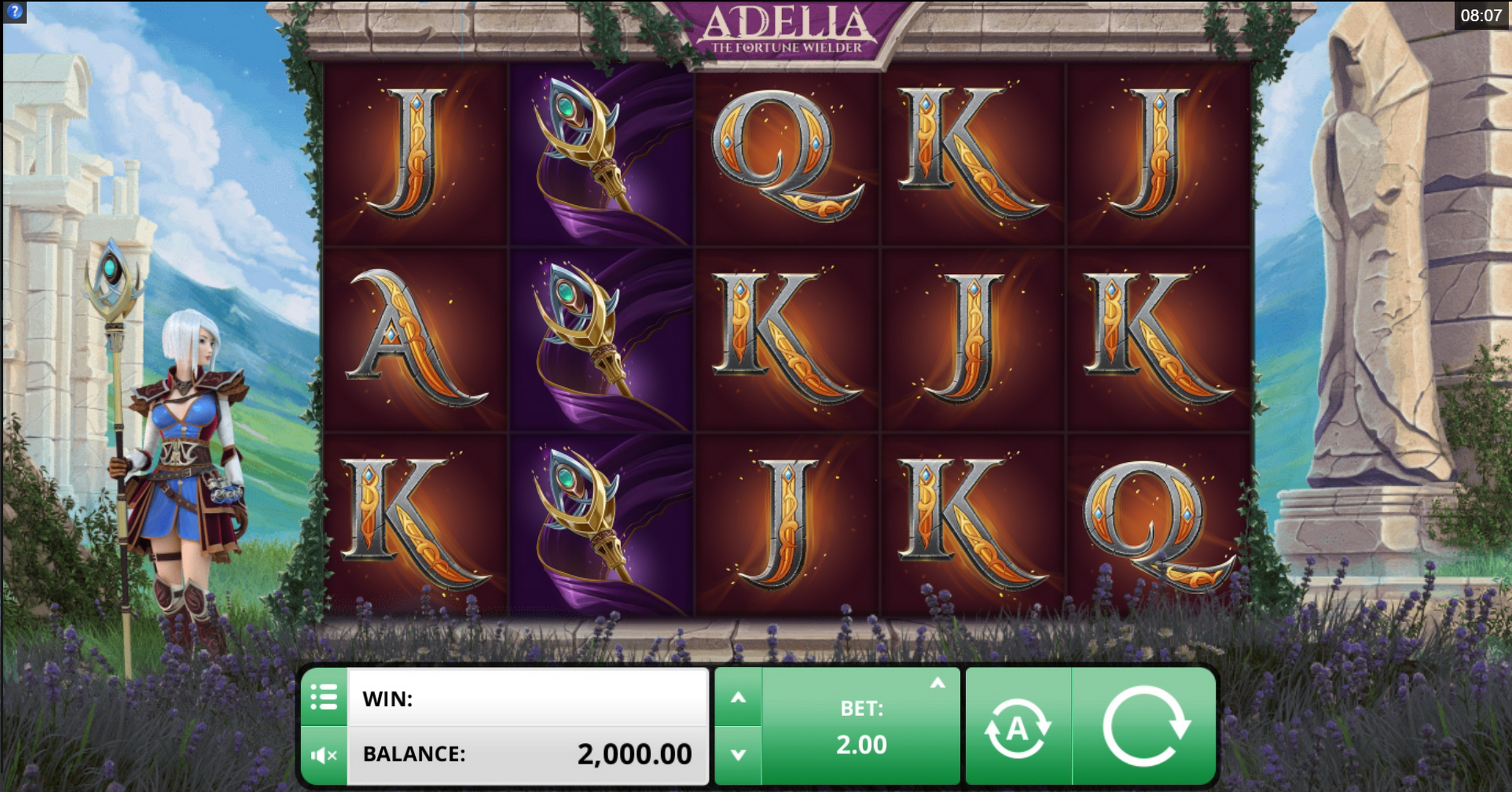 Reels in Adelia The Fortune Wielder Slot Game by Foxium