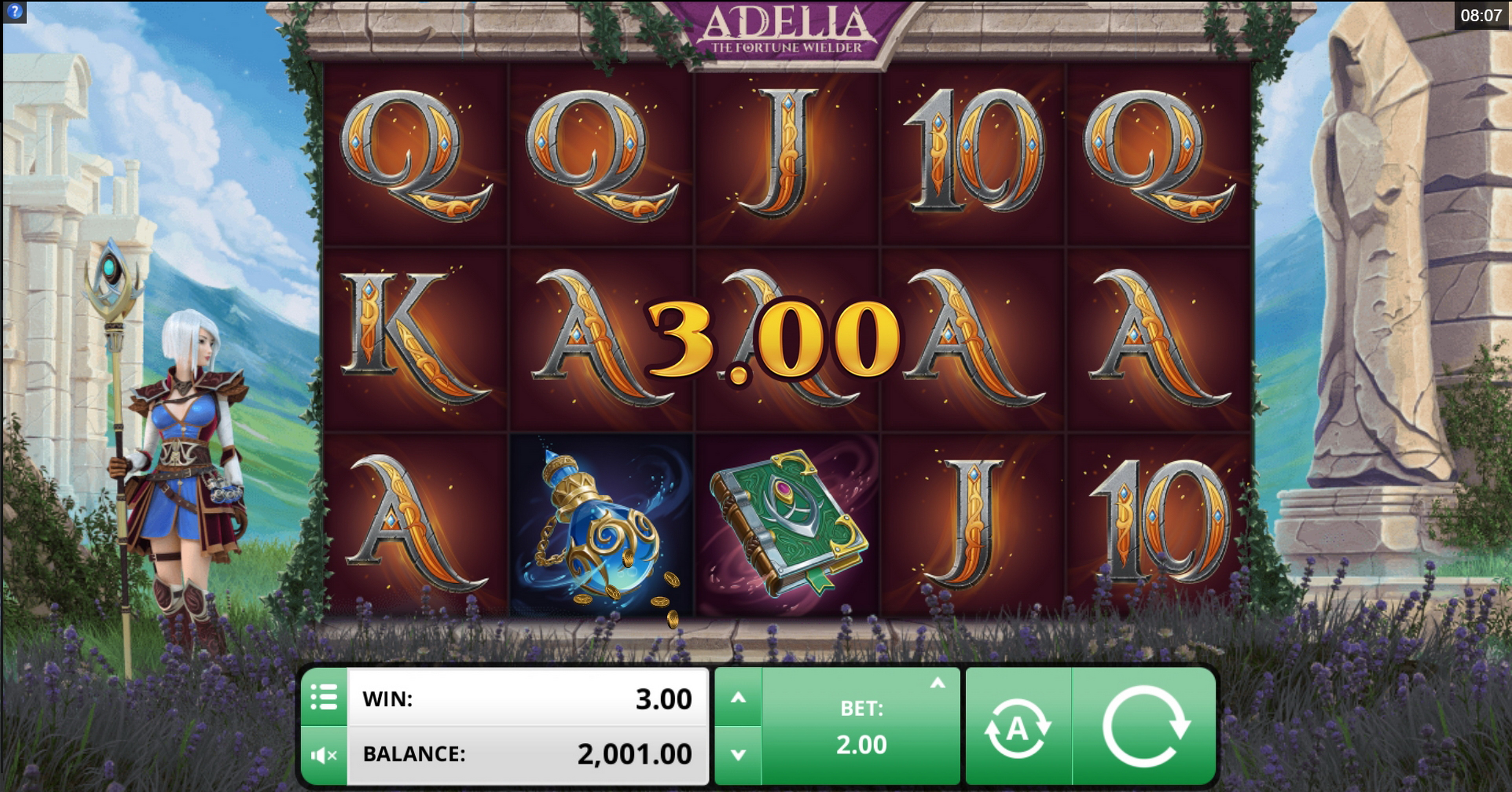 Win Money in Adelia The Fortune Wielder Free Slot Game by Foxium