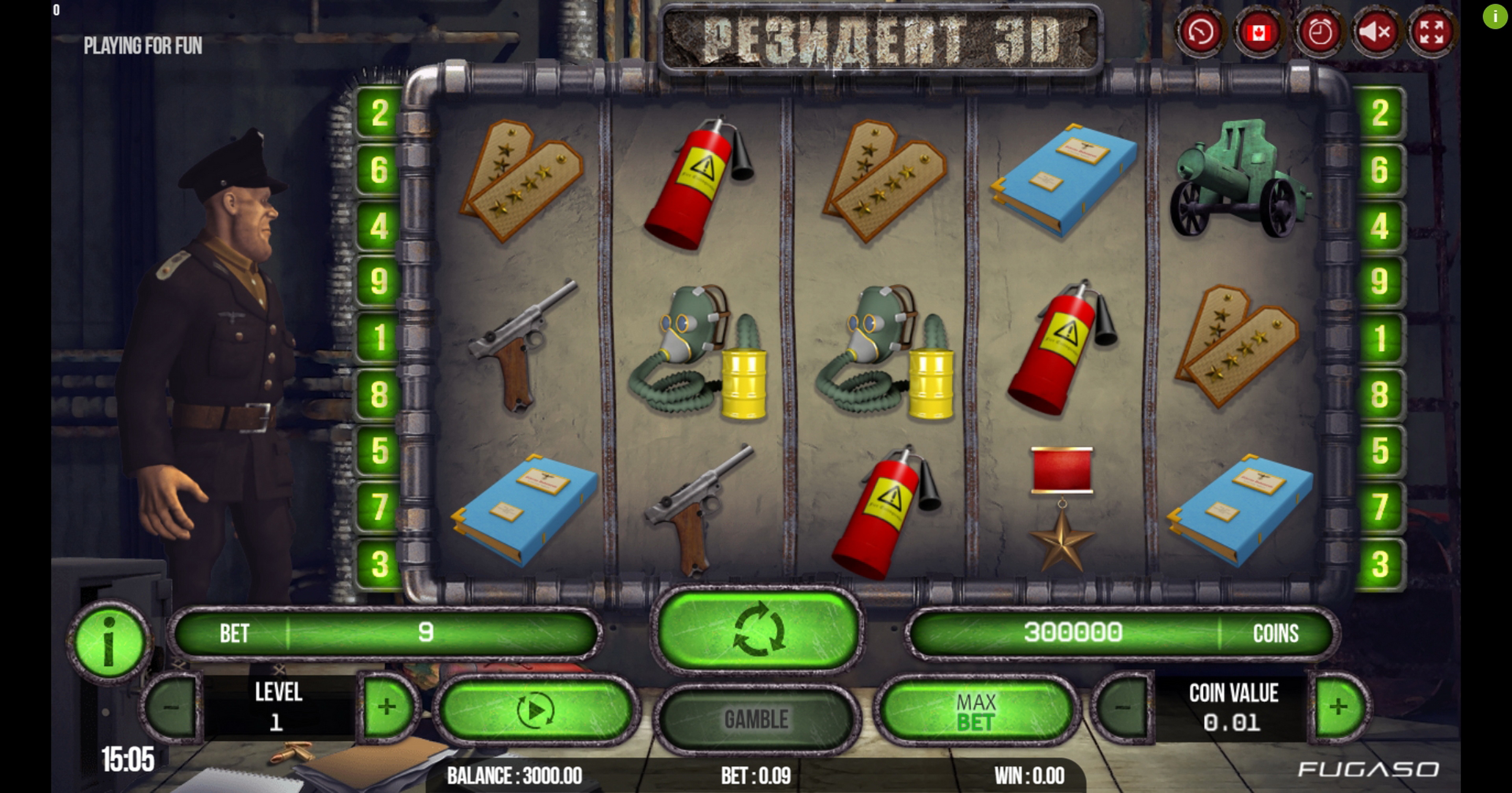 Reels in Resident 3D Slot Game by Fugaso
