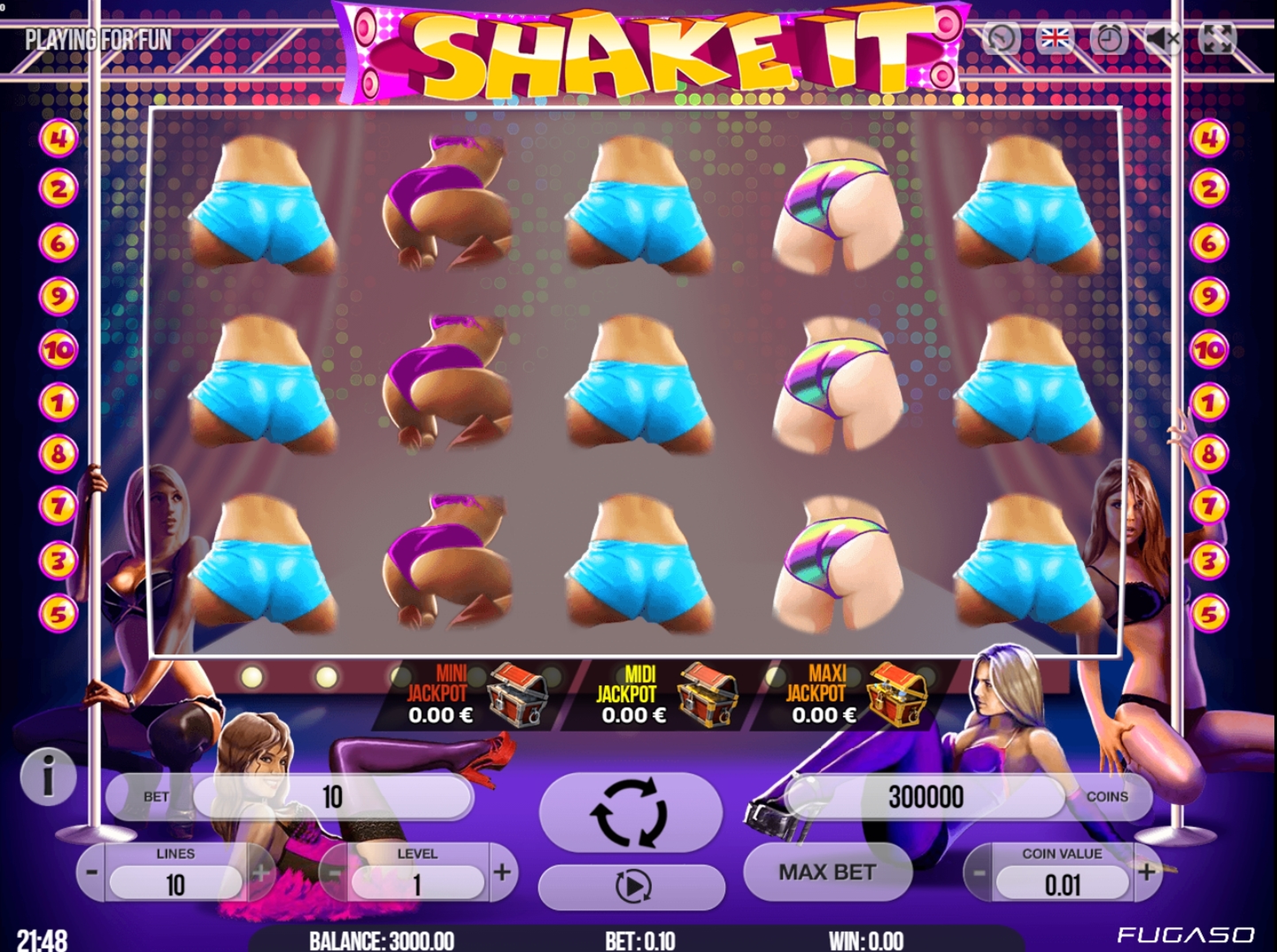 Reels in Shake It Slot Game by Fugaso