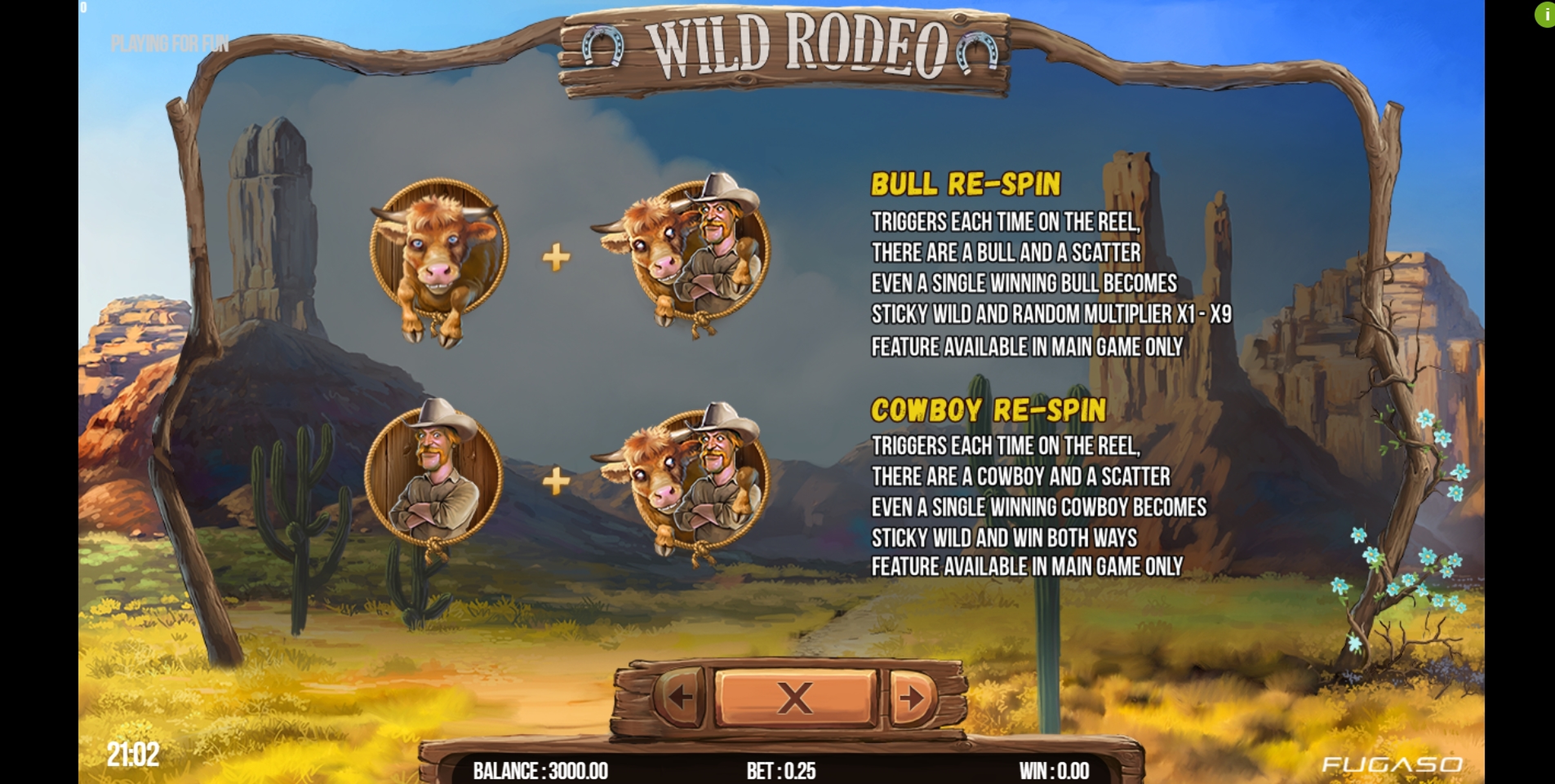 Info of Wild Rodeo Slot Game by Fugaso