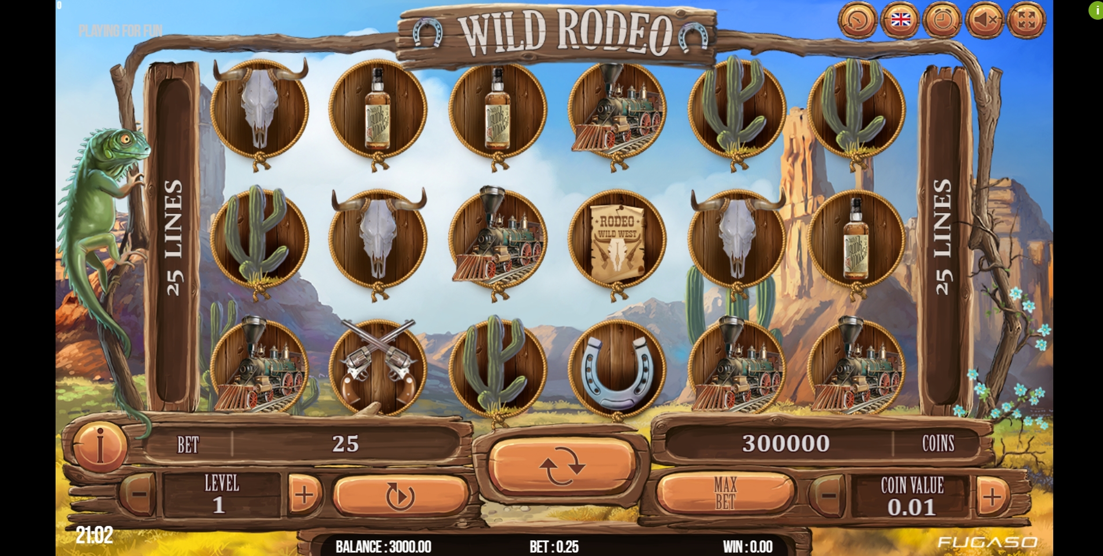Reels in Wild Rodeo Slot Game by Fugaso
