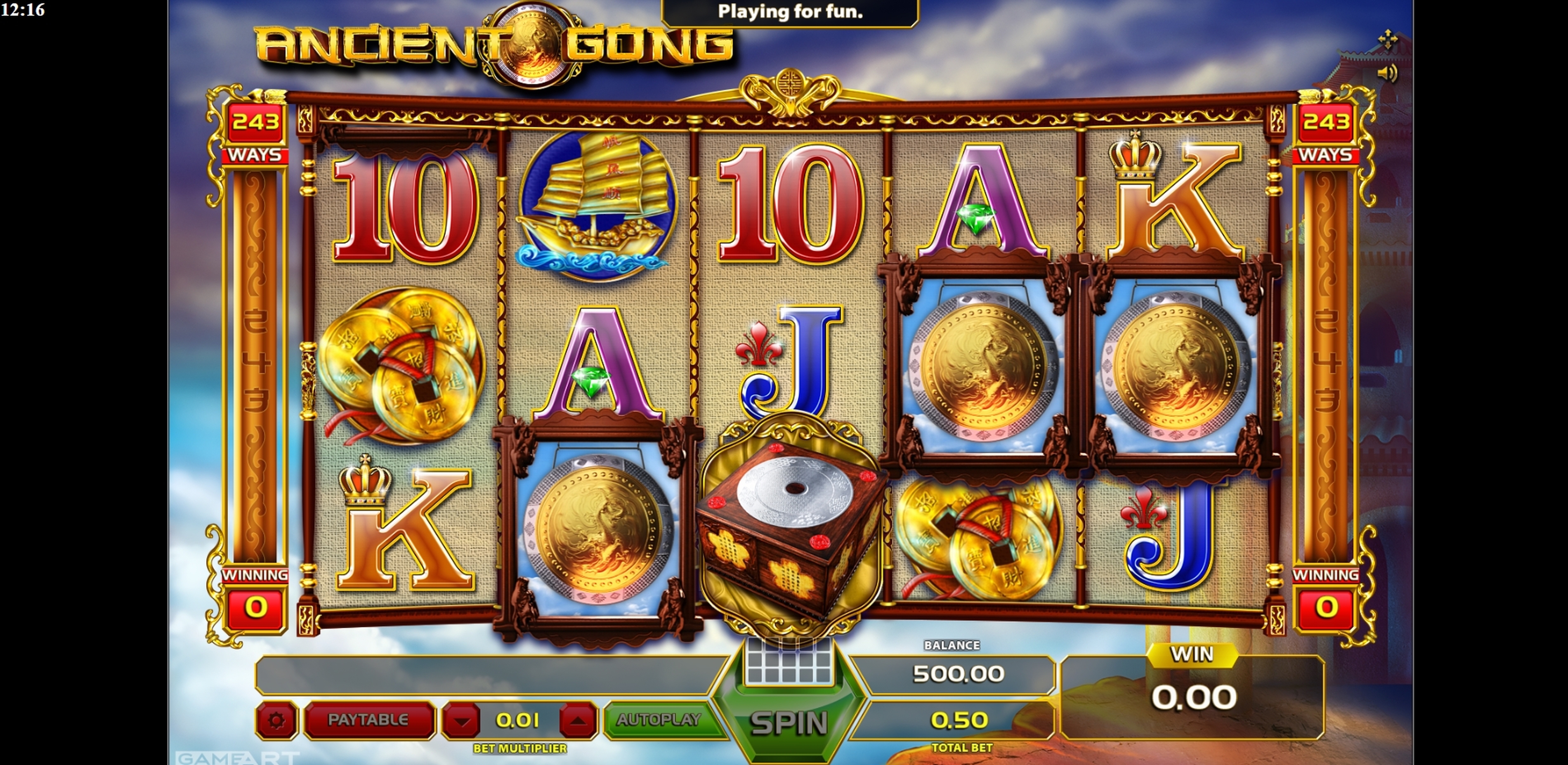 Reels in Ancient Gong Slot Game by GameArt