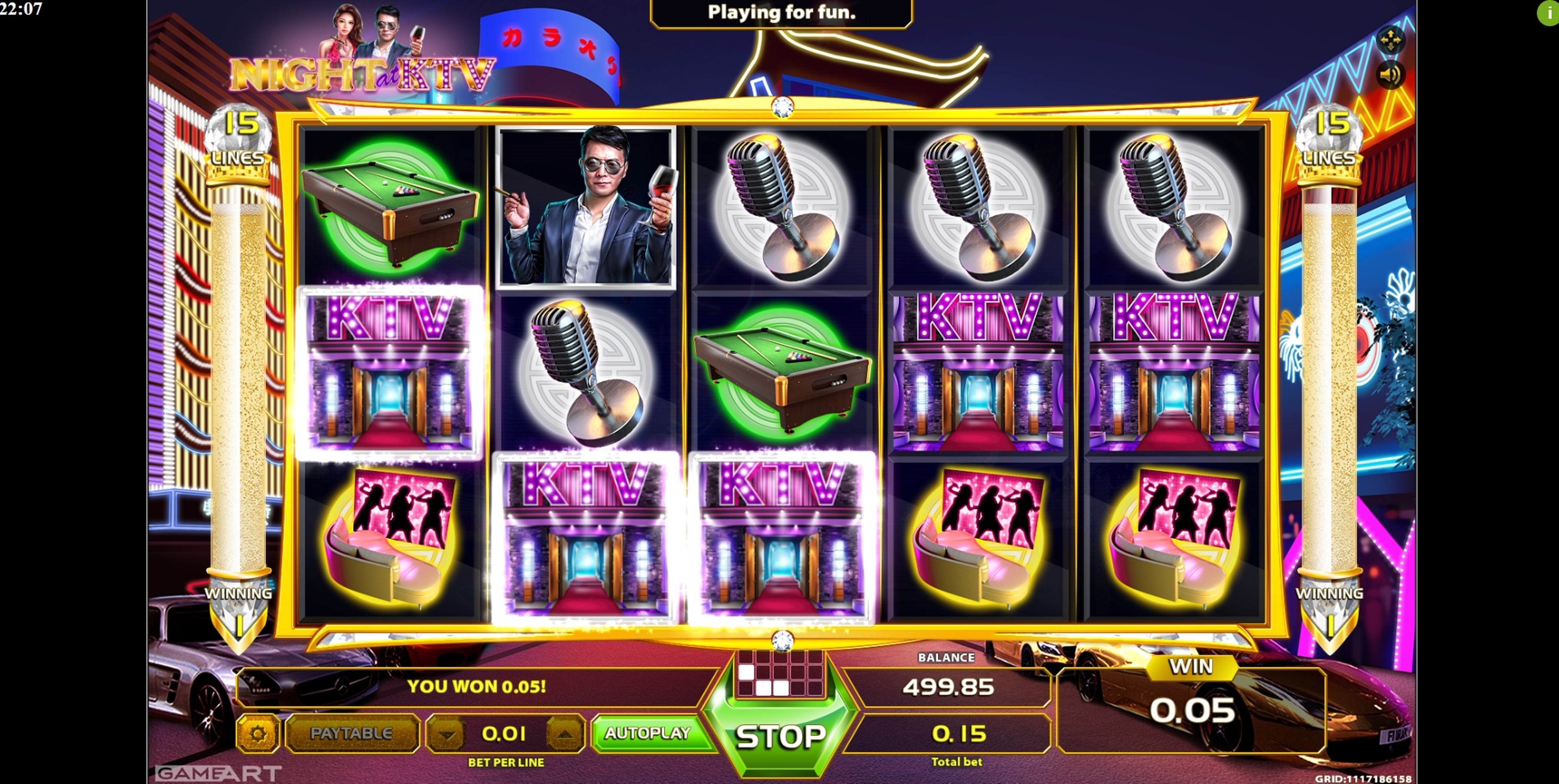 Win Money in Night at KTV Free Slot Game by GameArt