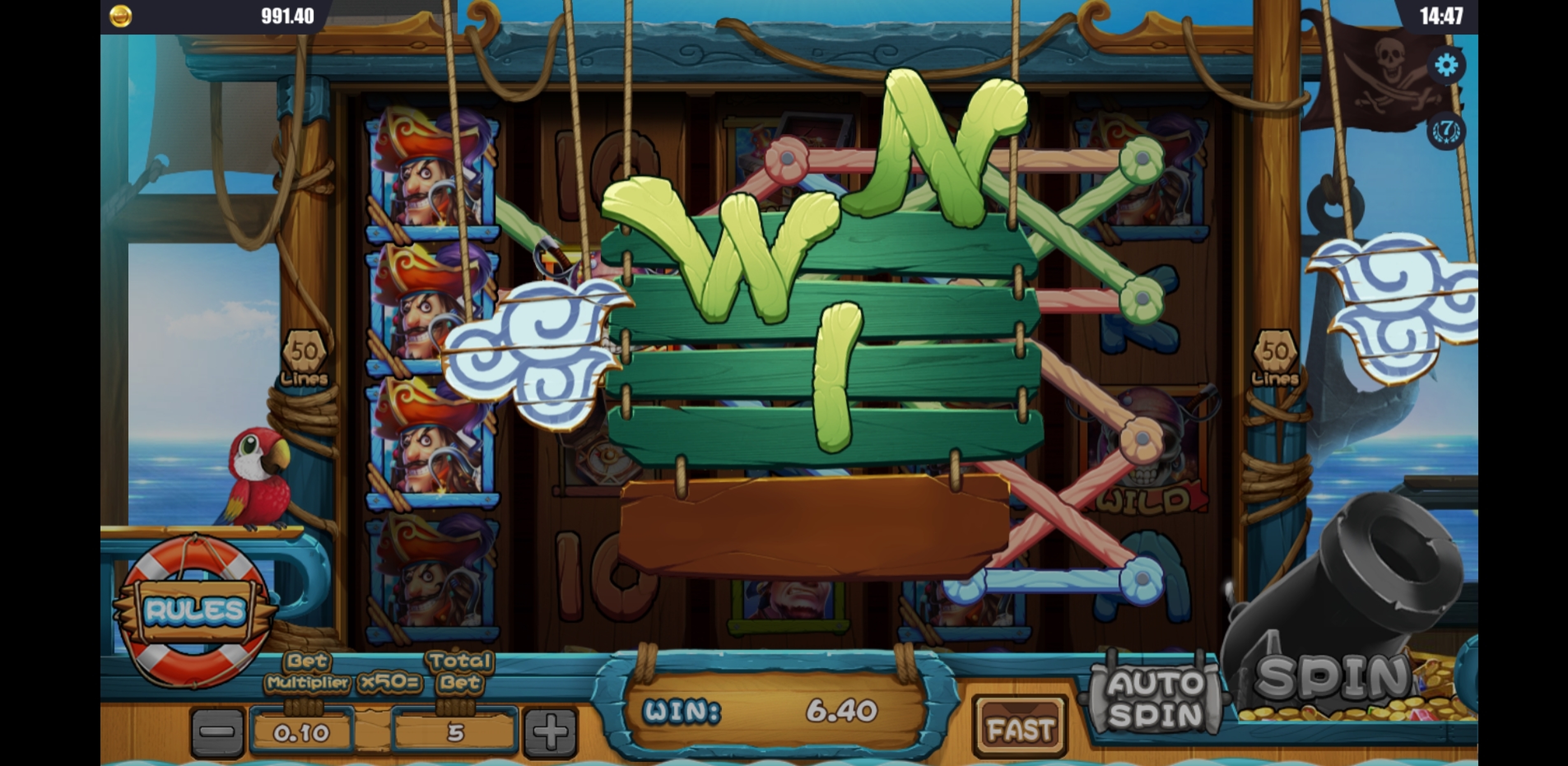 Win Money in Pirate's Treasure Free Slot Game by Gameplay Interactive