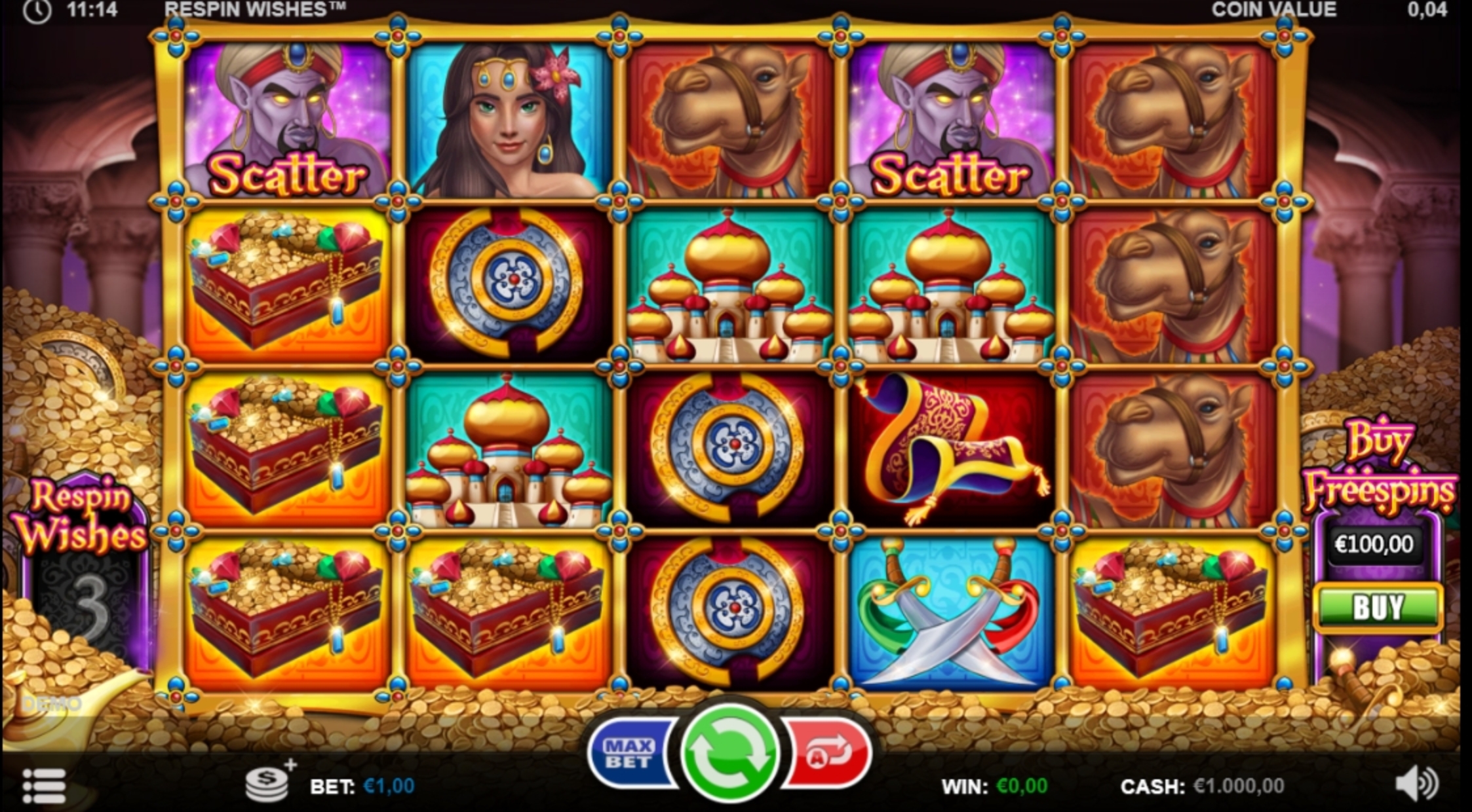Reels in Respin Wishes Slot Game by Games Inc