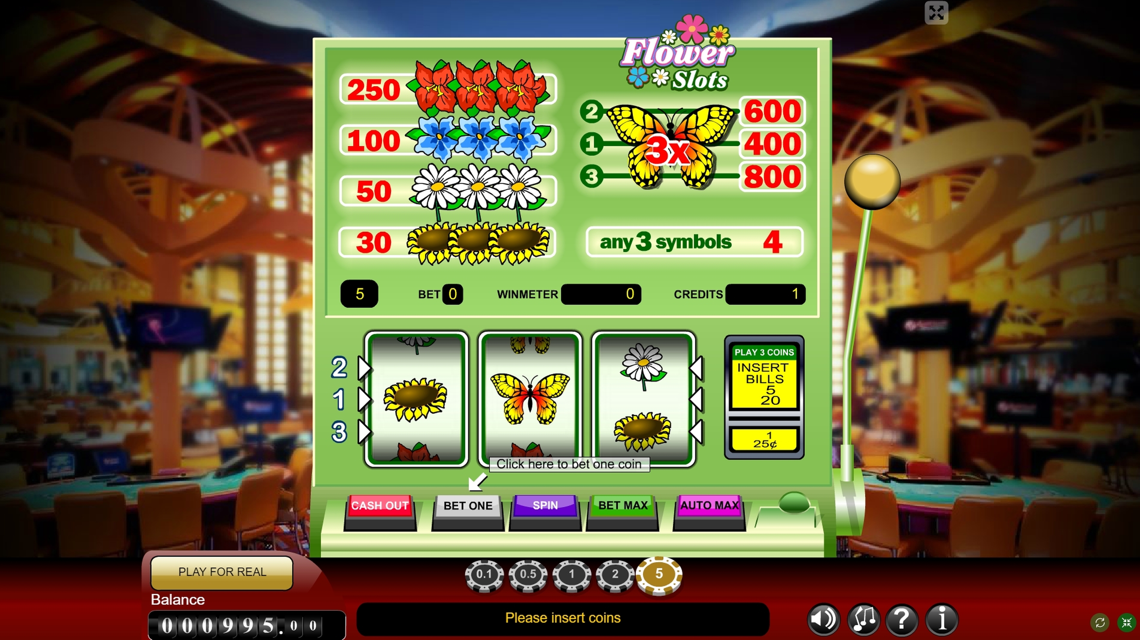 Reels in Flower Slots Slot Game by Gamescale Software