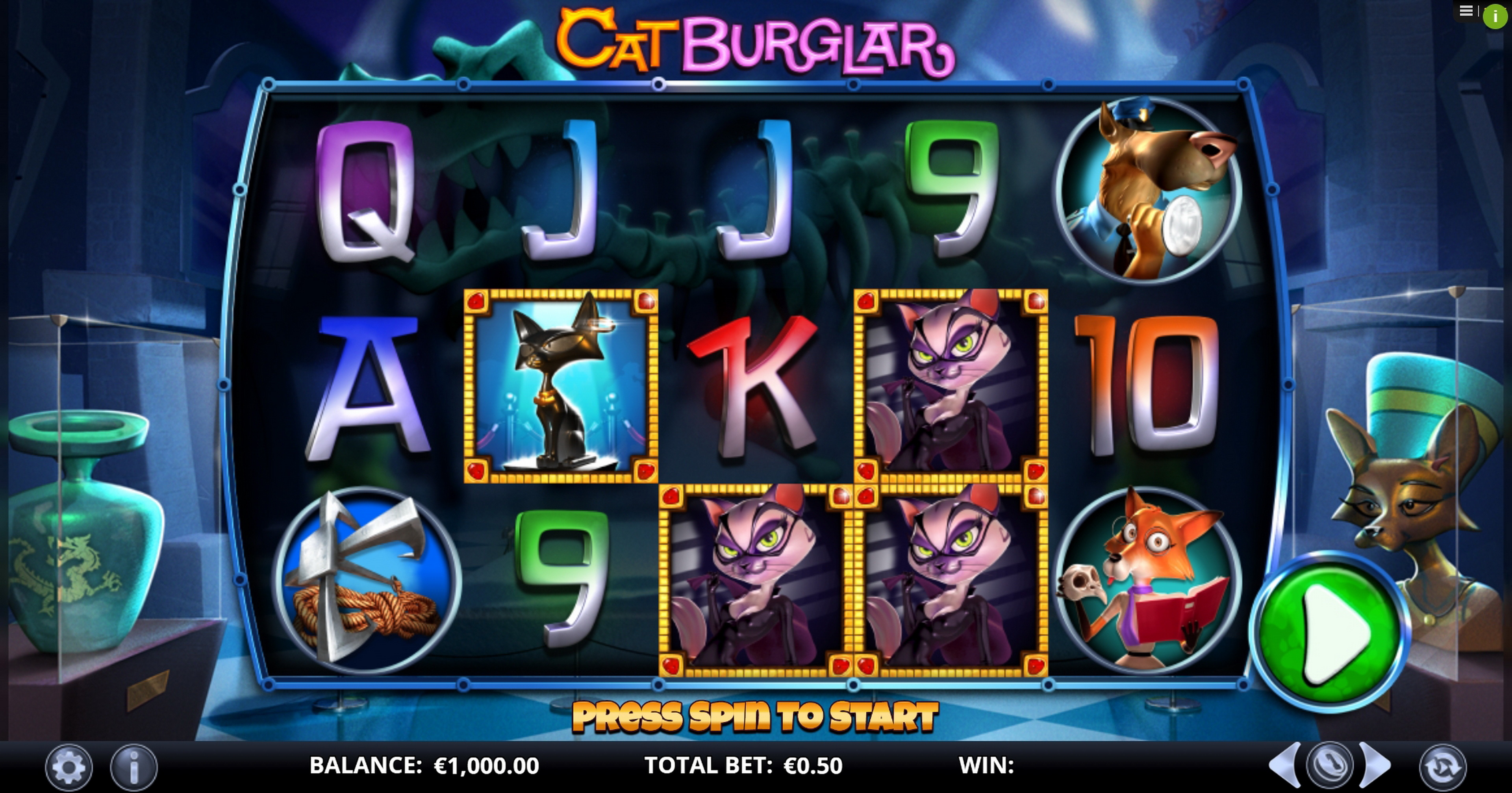 Reels in Cat Burglar Slot Game by Games Lab