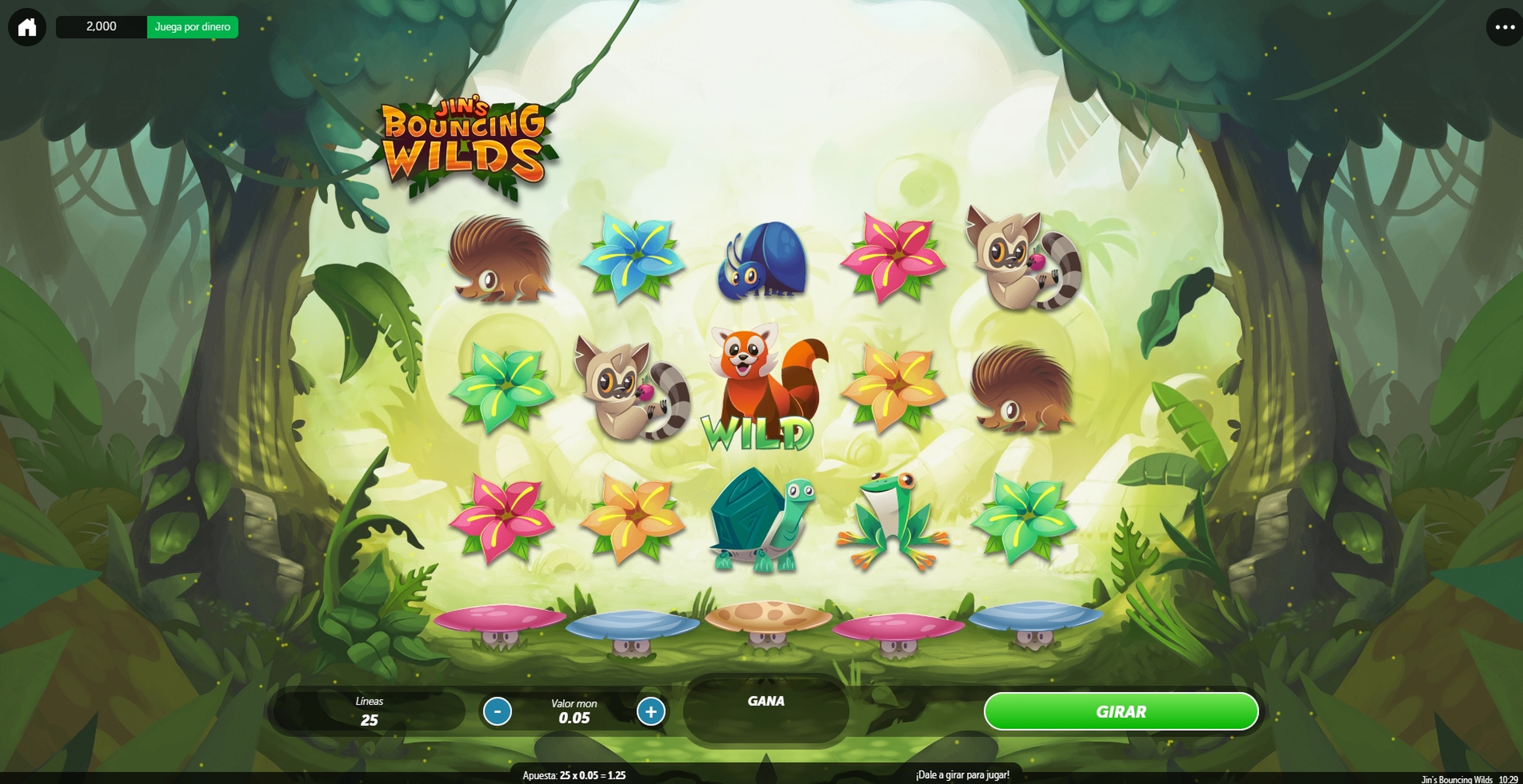 Reels in Jin's Bouncing Wilds Slot Game by Gamesys