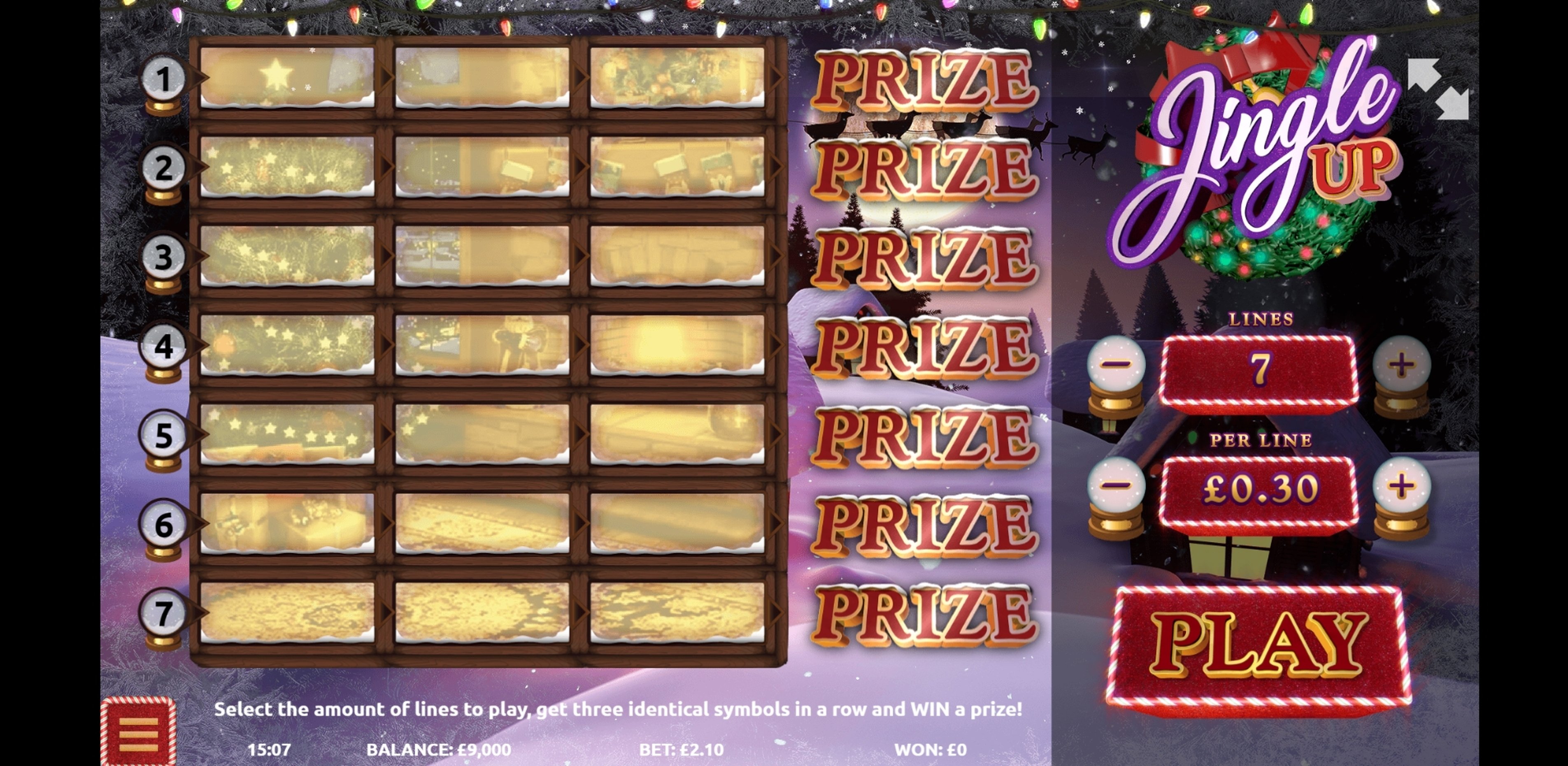 Reels in Jingle Up! Slot Game by Gamevy