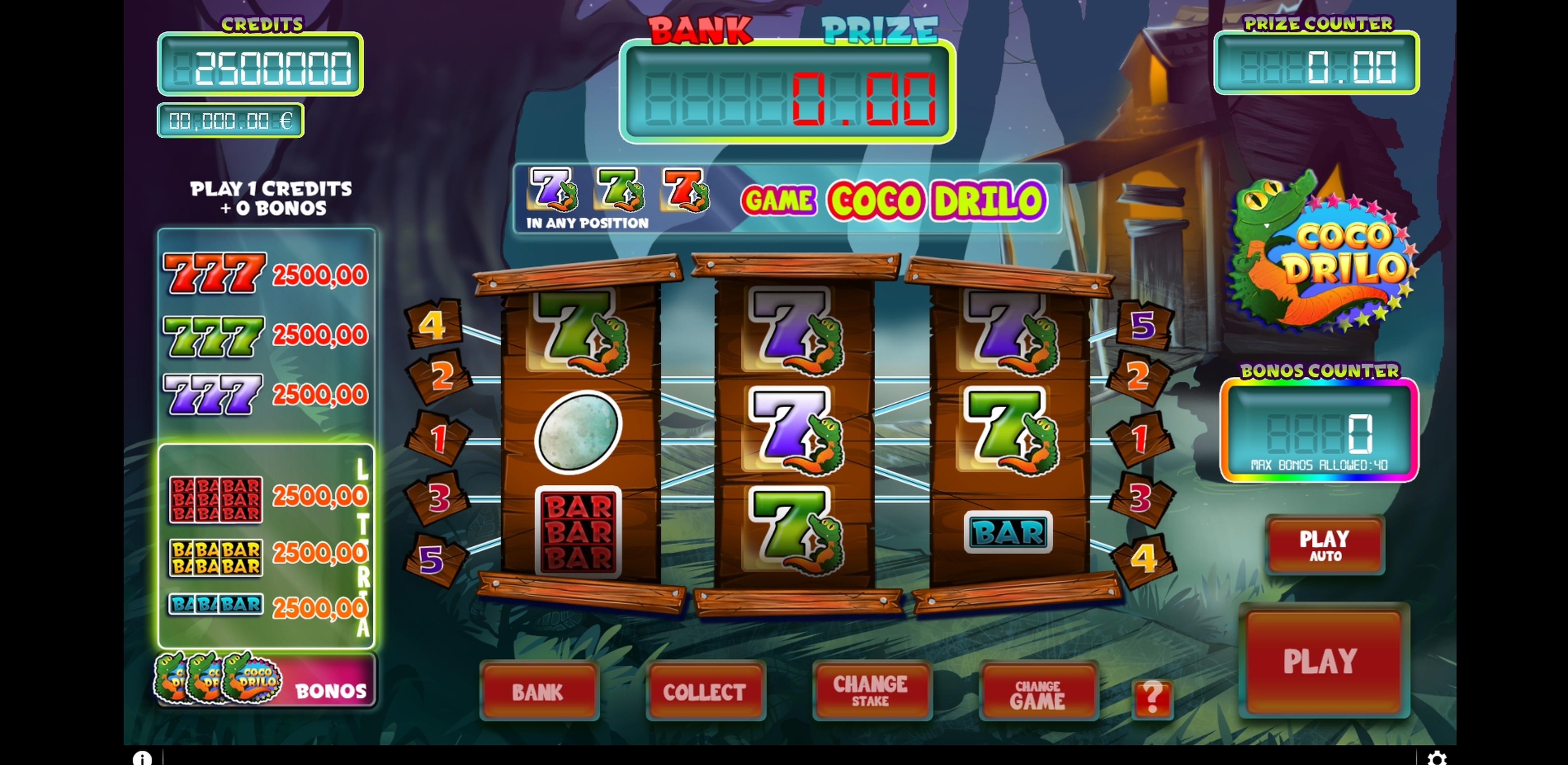 Reels in Coco Drilo Slot Game by GAMING1