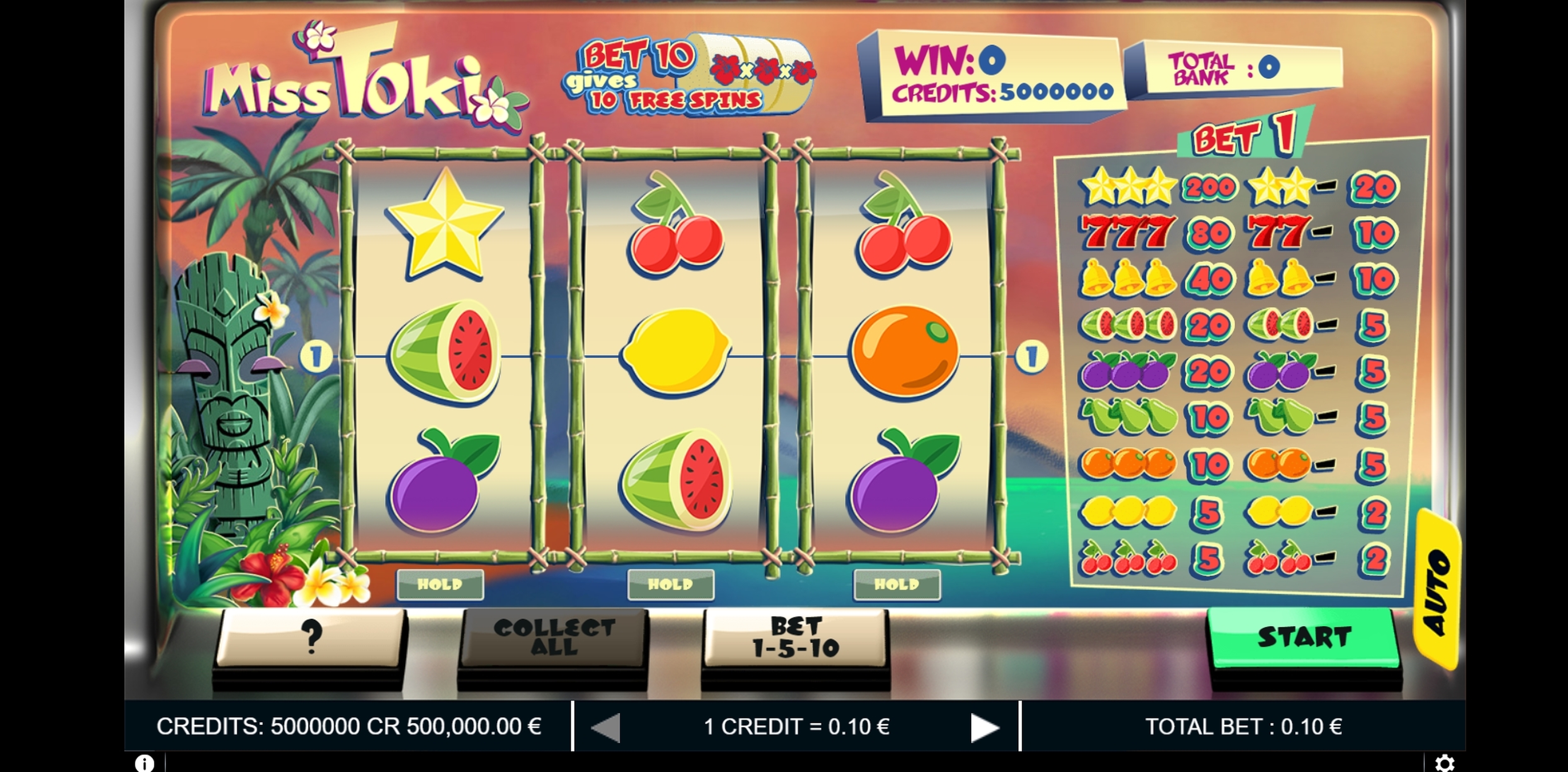 Reels in Miss Toki Slot Game by GAMING1