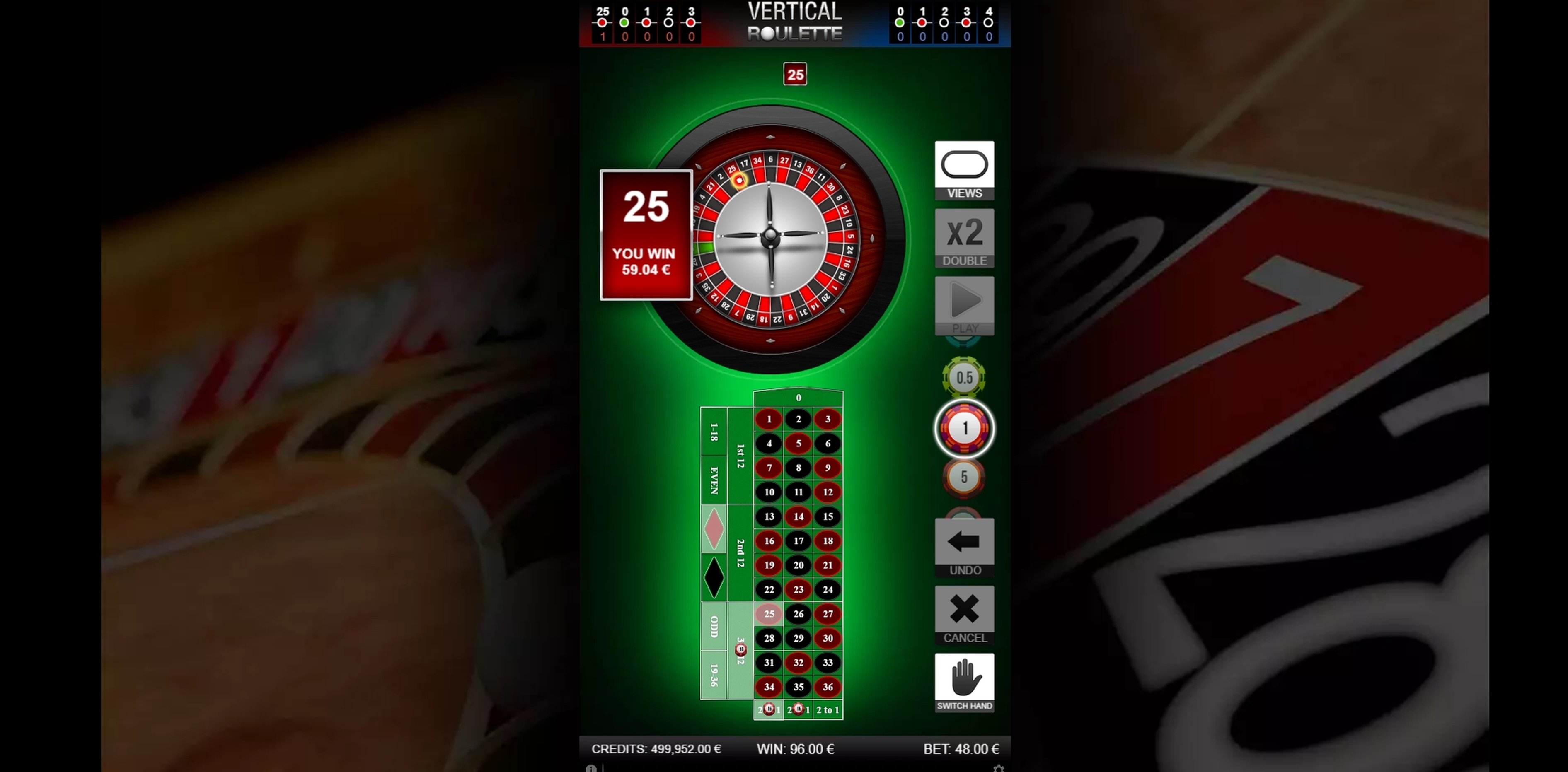 Win Money in Vertical Roulette Free Slot Game by GAMING1