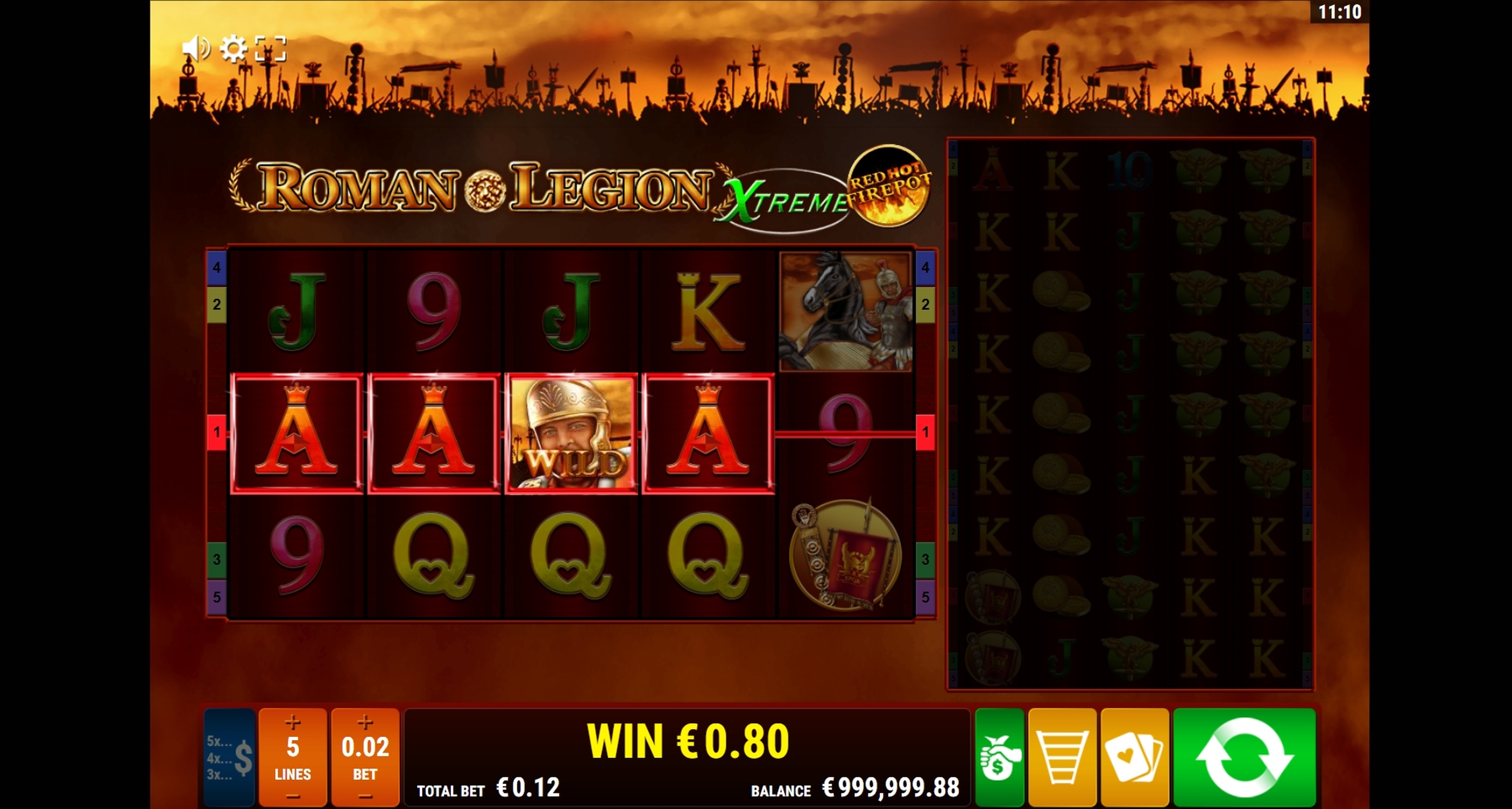 Win Money in Roman Legion Xtreme RHFP Free Slot Game by Gamomat