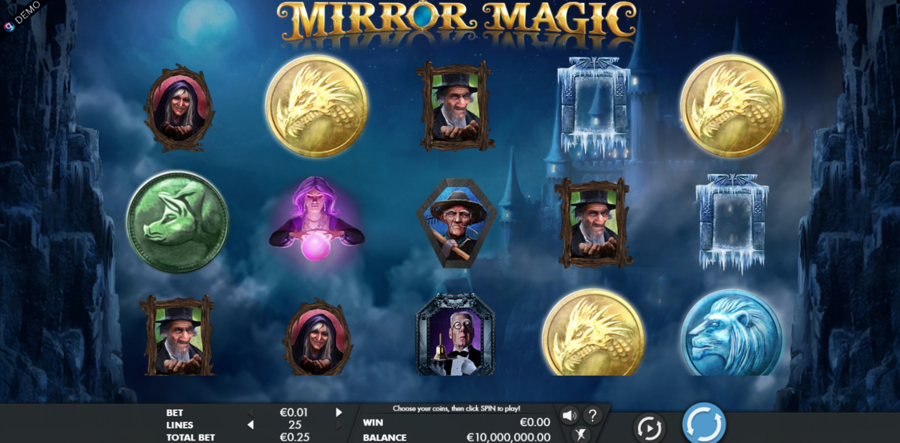 Reels in Mirror Magic Slot Game by Genesis Gaming
