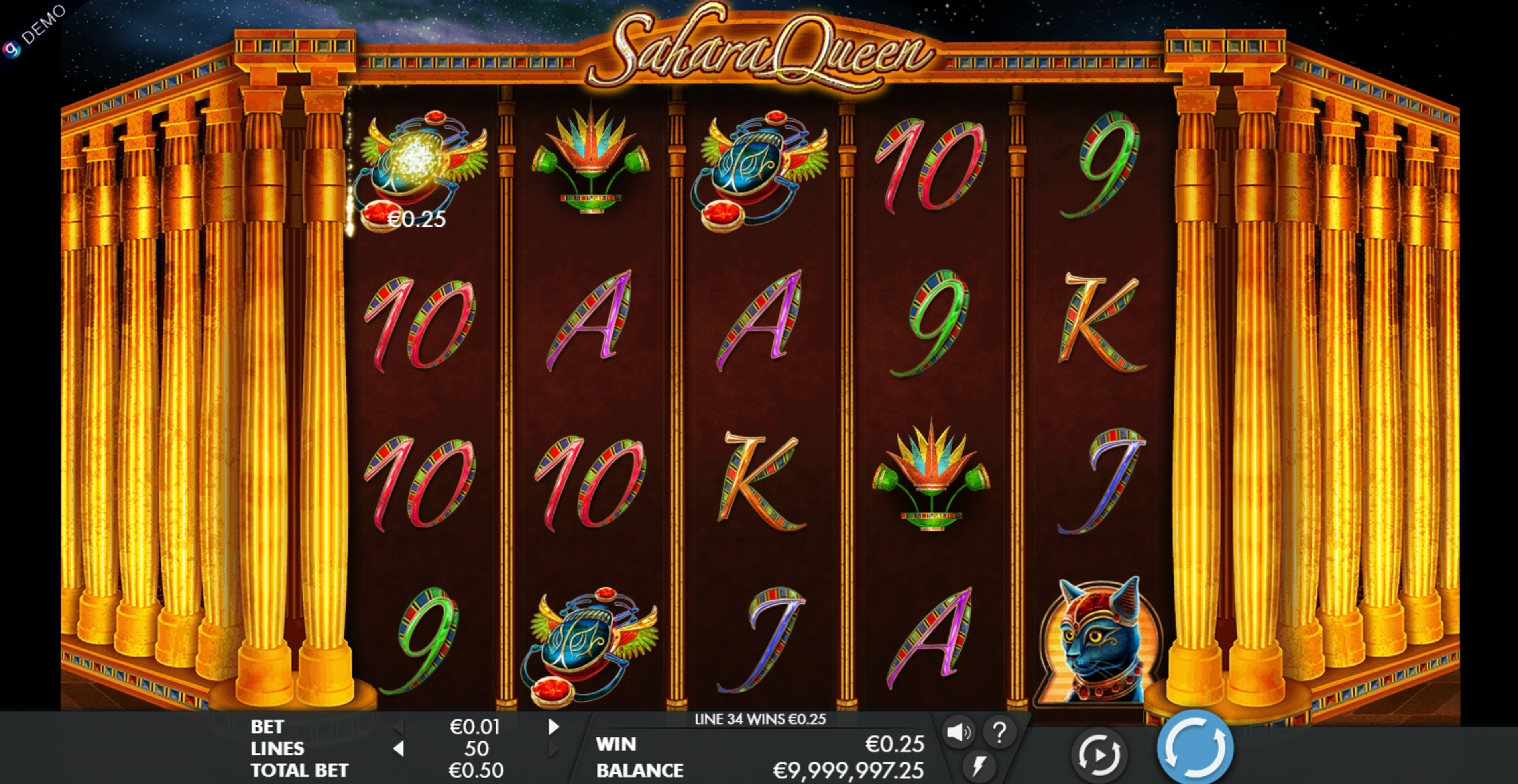Win Money in Sahara Queen Free Slot Game by Genesis Gaming