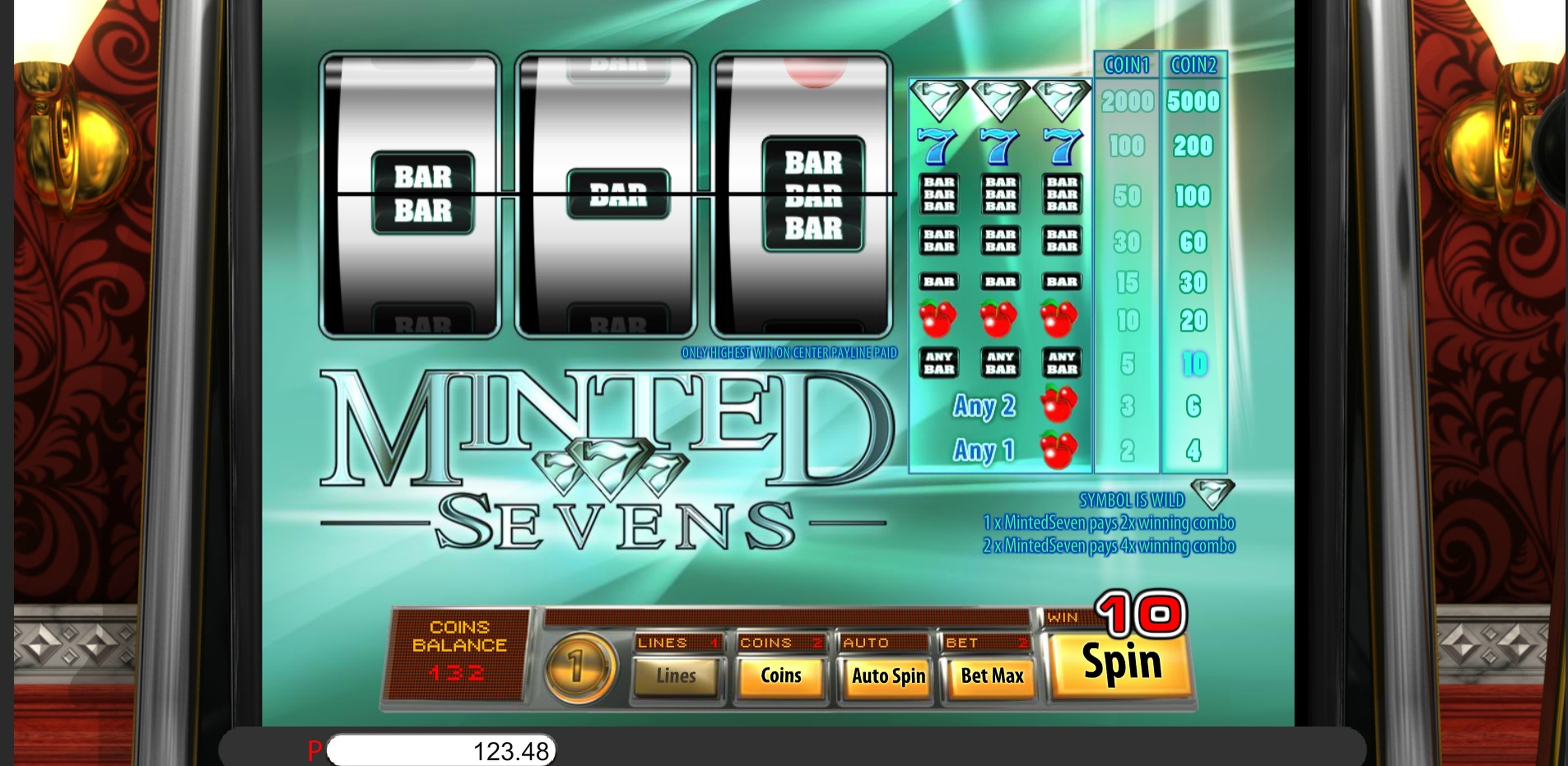 Win Money in Minted Sevens Free Slot Game by Genii