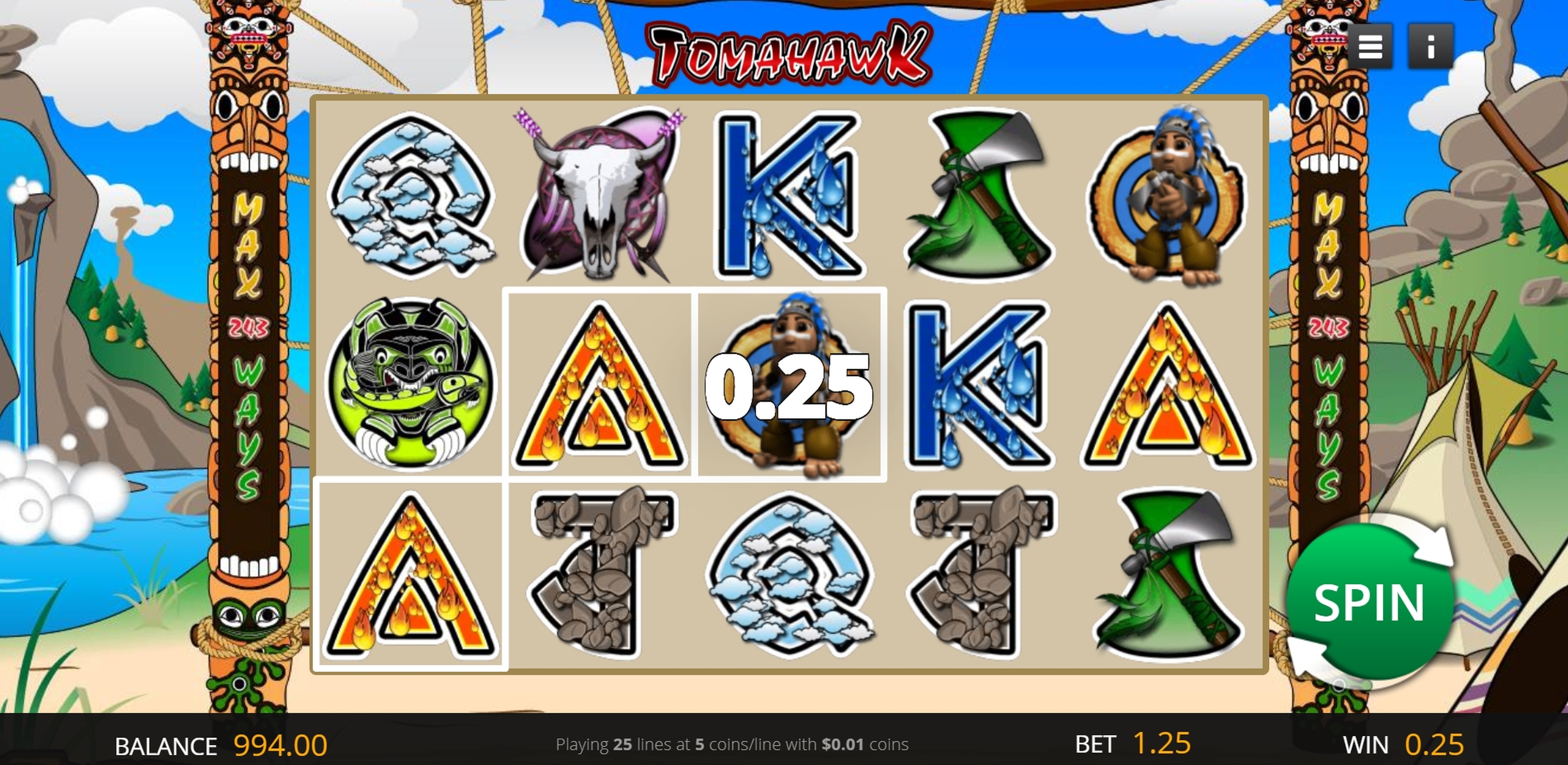 Win Money in Tomahawk Free Slot Game by Genii