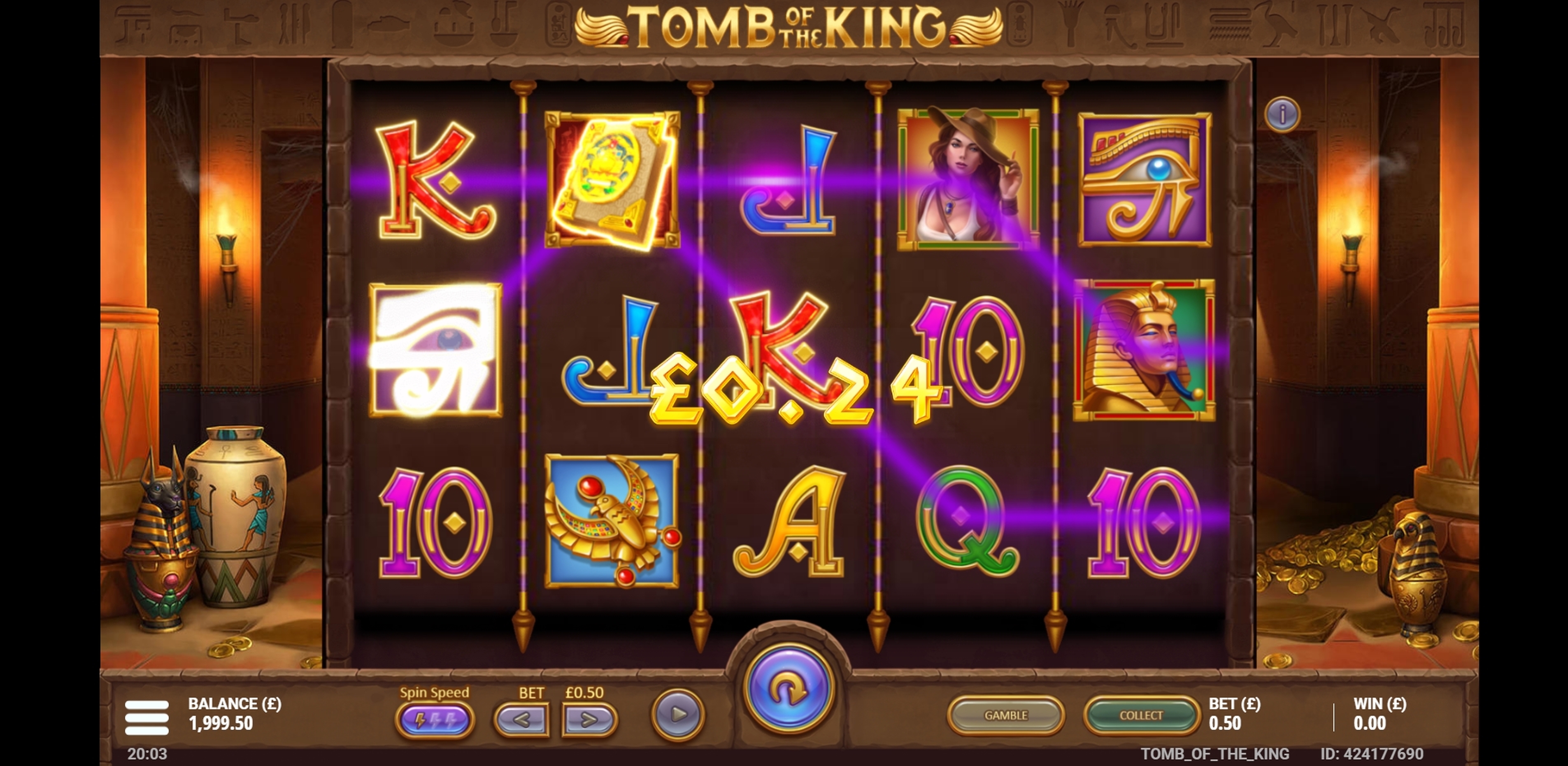 Win Money in Tomb of the King Free Slot Game by Gluck Games