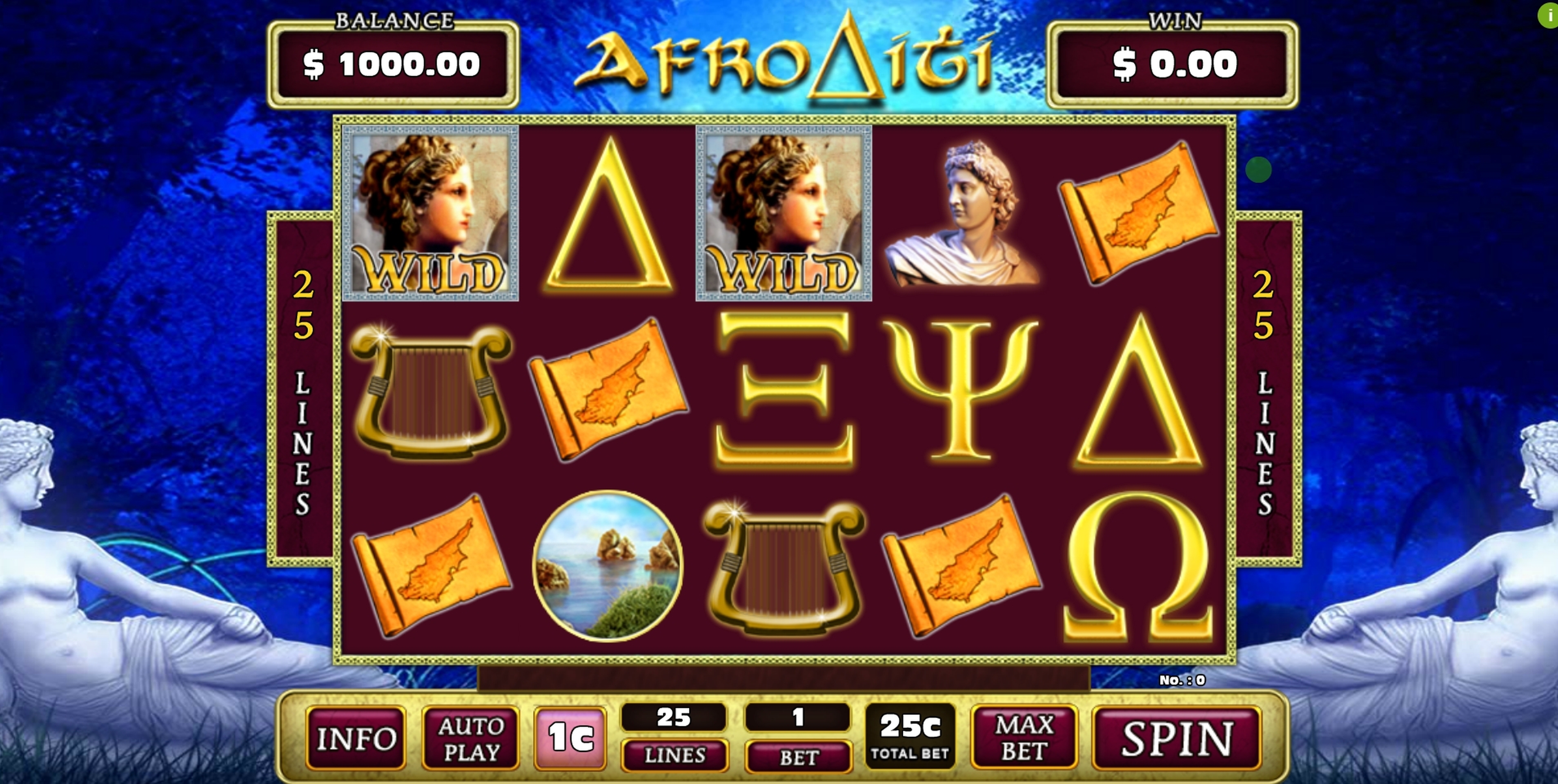 Reels in Afroditi Slot Game by GMW