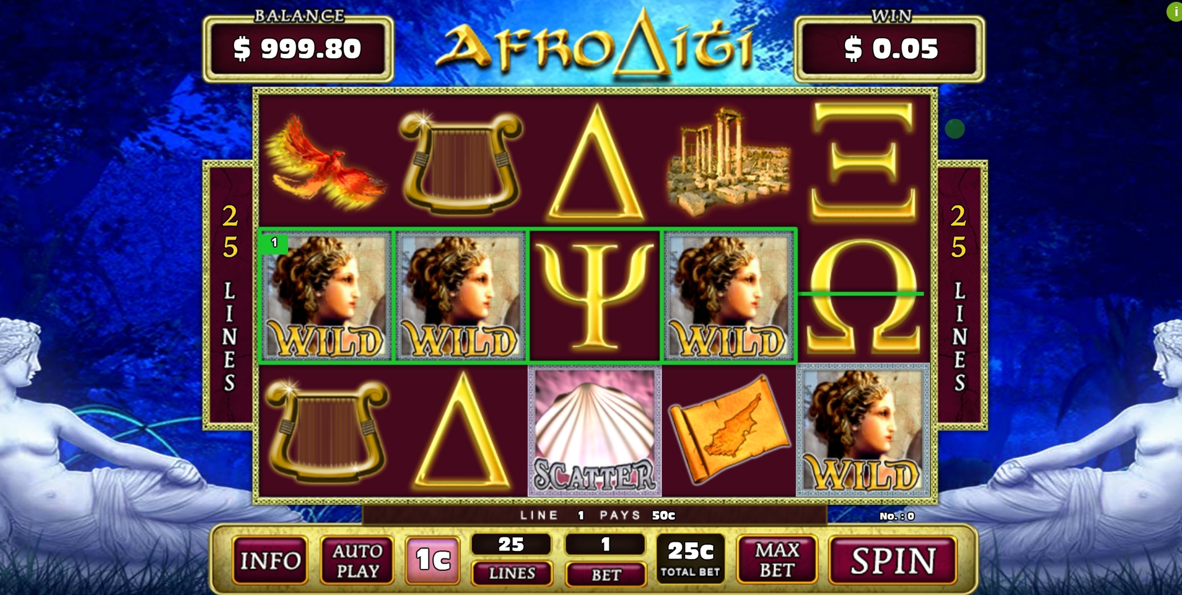 Win Money in Afroditi Free Slot Game by GMW