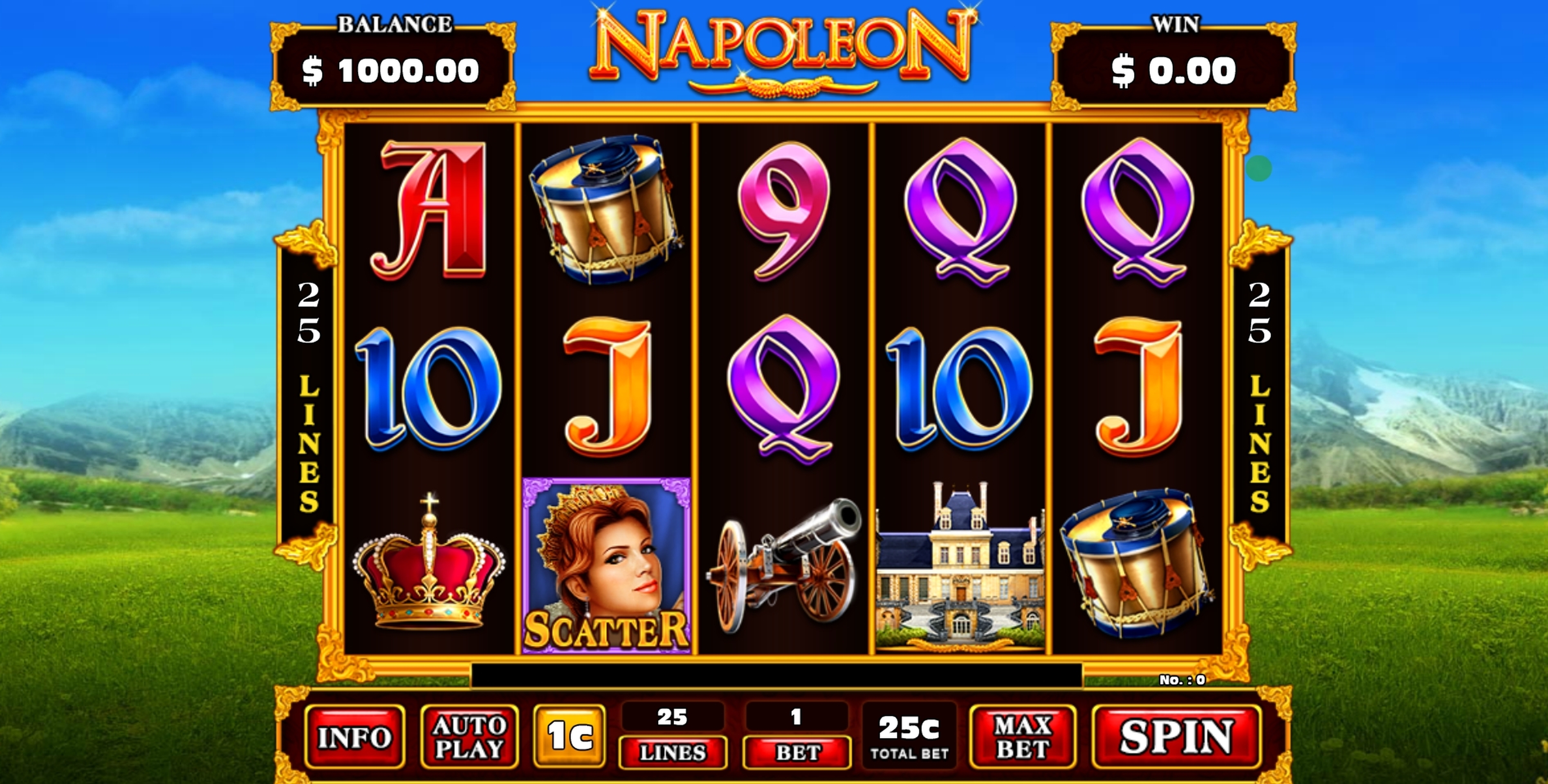 Reels in Napoleon Slot Game by GMW