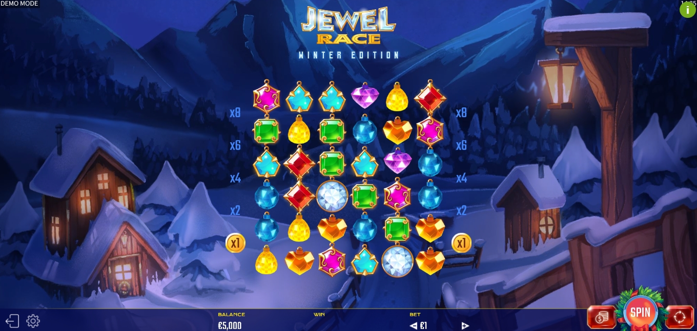 Reels in Jewel Race Winter Edition Slot Game by Golden Hero
