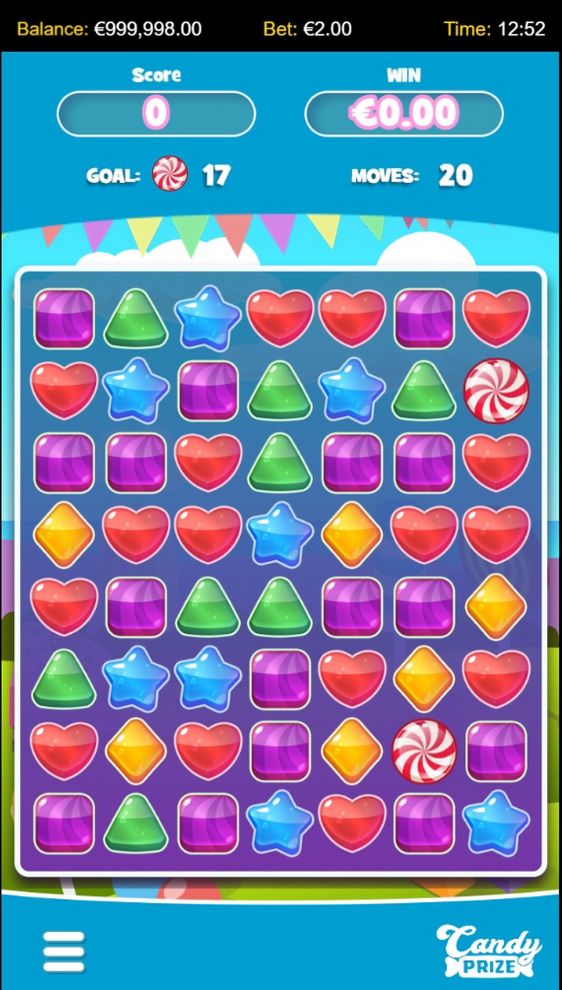 Reels in Candy Prize Slot Game by Green Jade Games