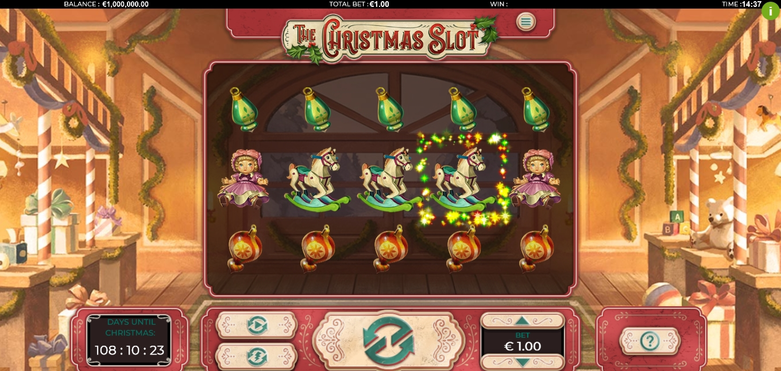 Reels in The Christmas Slot Slot Game by Green Jade Games