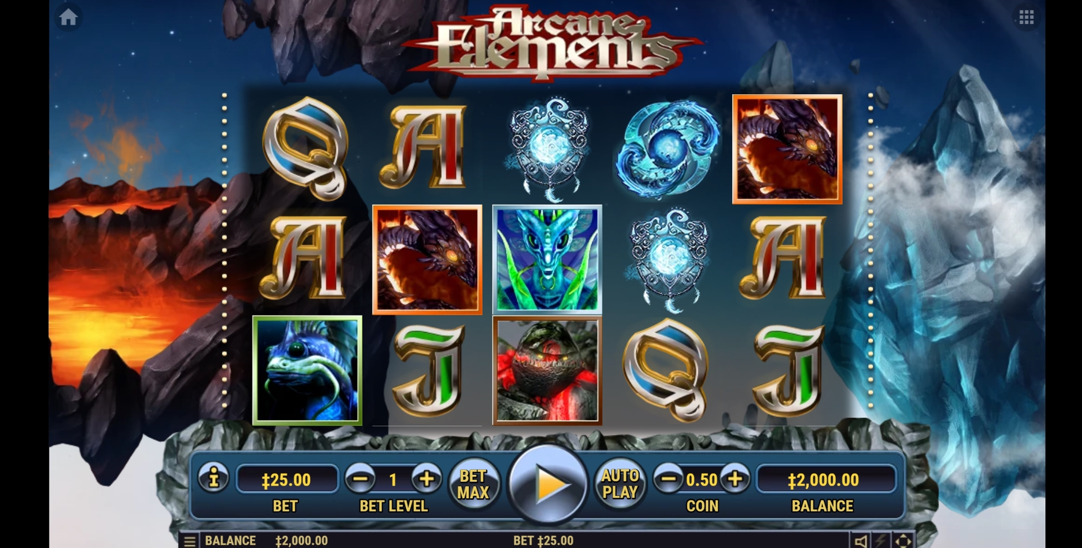 Reels in Arcane Elements Slot Game by Habanero