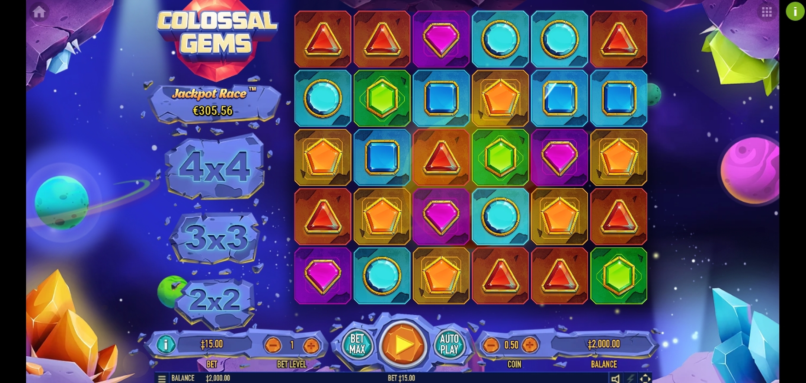 Reels in Colossal Gems Slot Game by Habanero