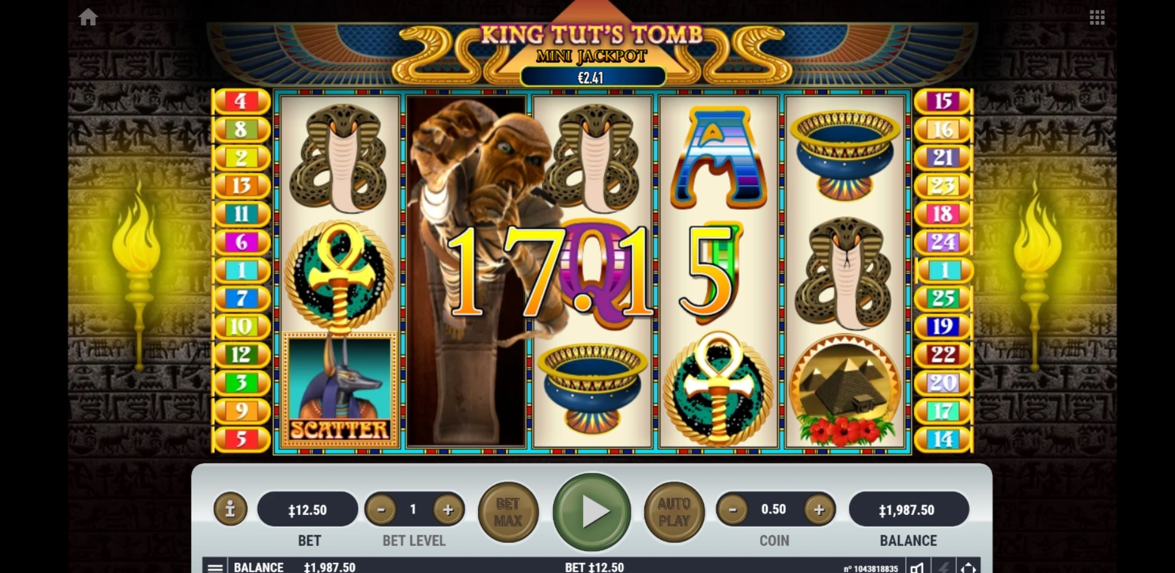 Win Money in King Tut's Tomb Free Slot Game by Habanero
