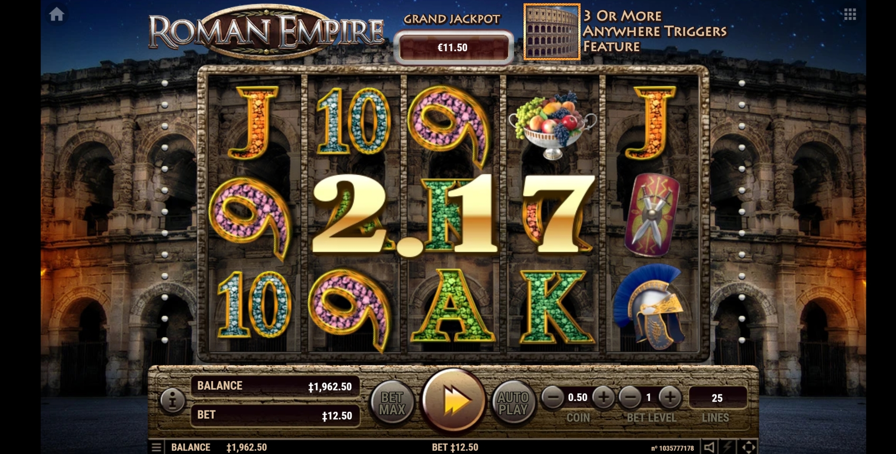 Win Money in Roman Empire Free Slot Game by Habanero