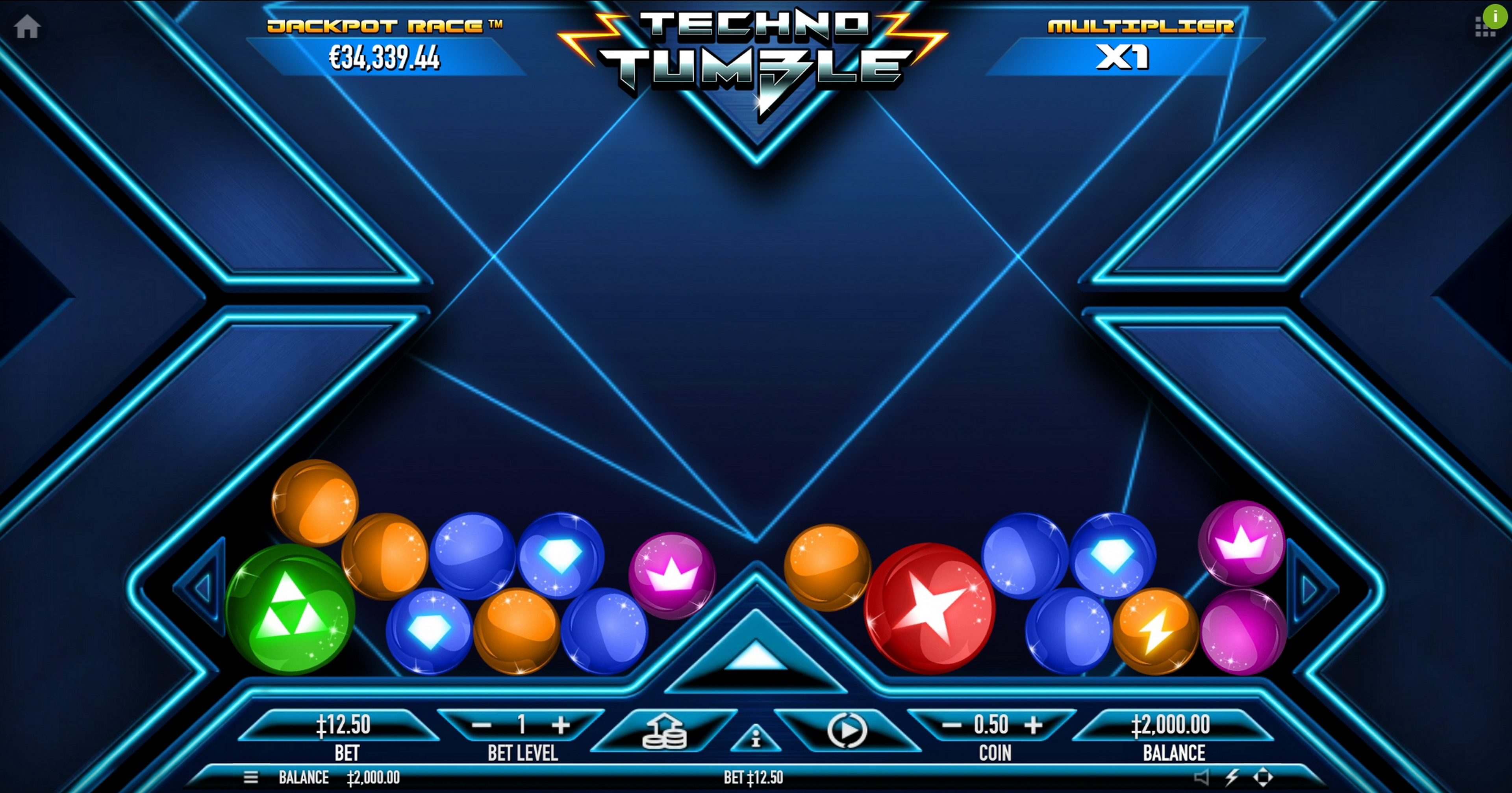 Reels in Techno Tumble Slot Game by Habanero