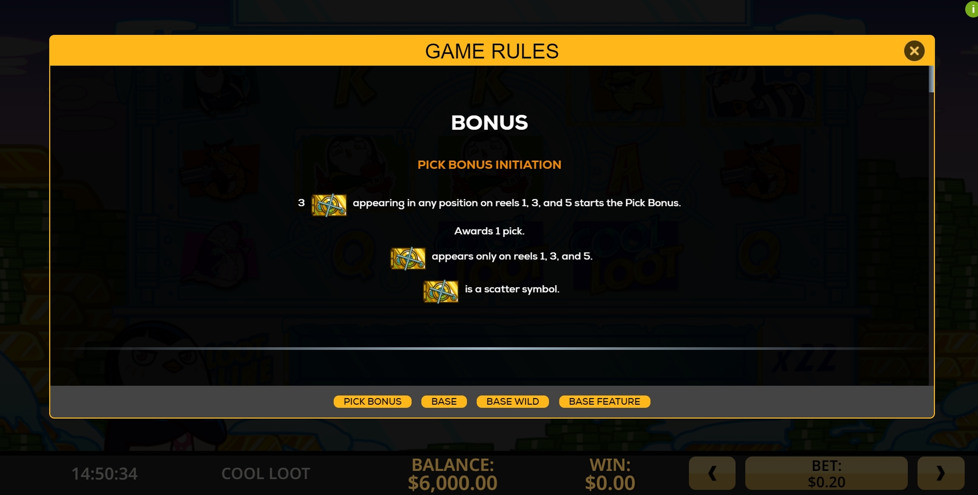 Info of Cool Loot Slot Game by High 5 Games
