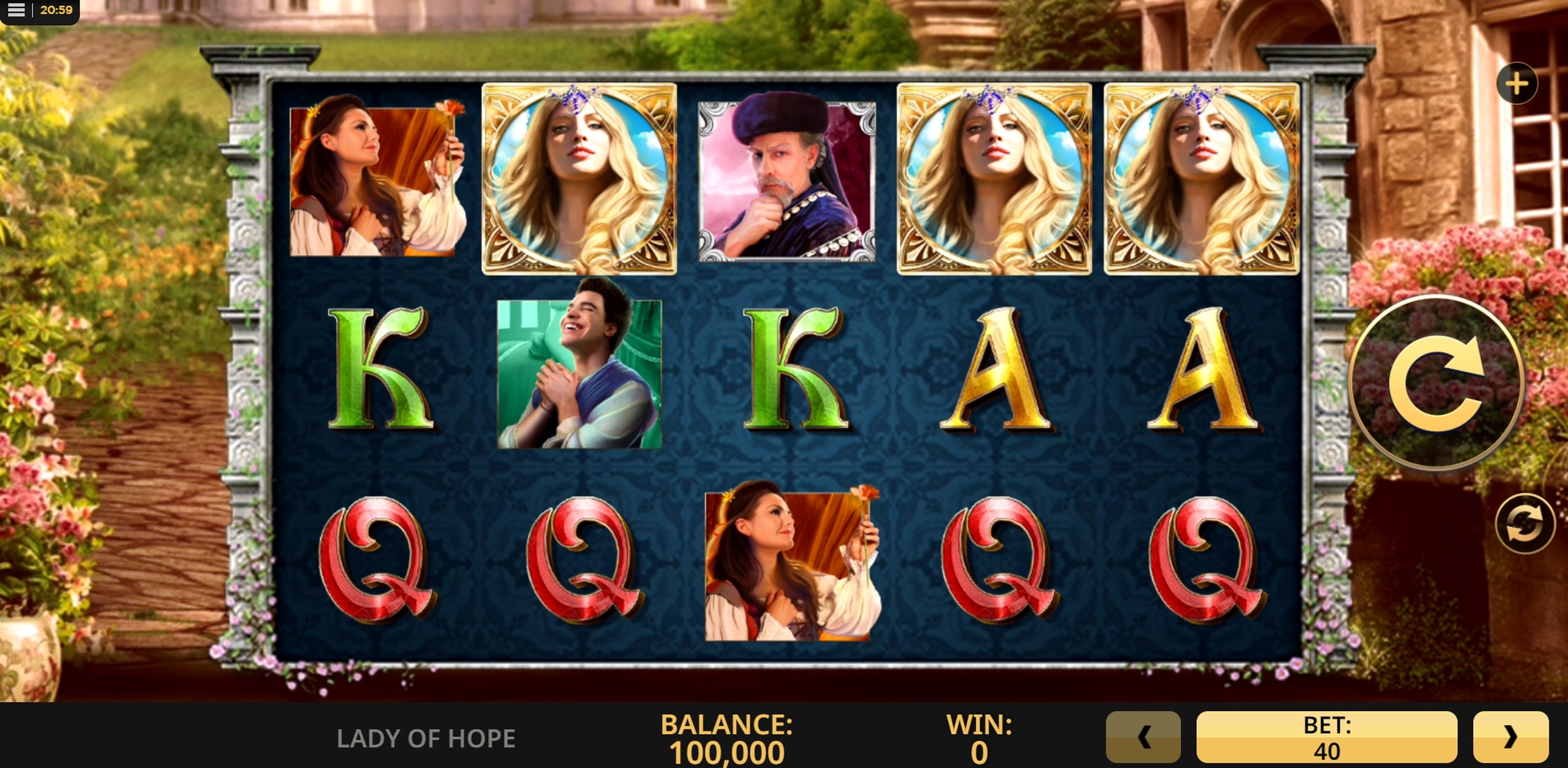Reels in Lady of Hope Slot Game by High 5 Games