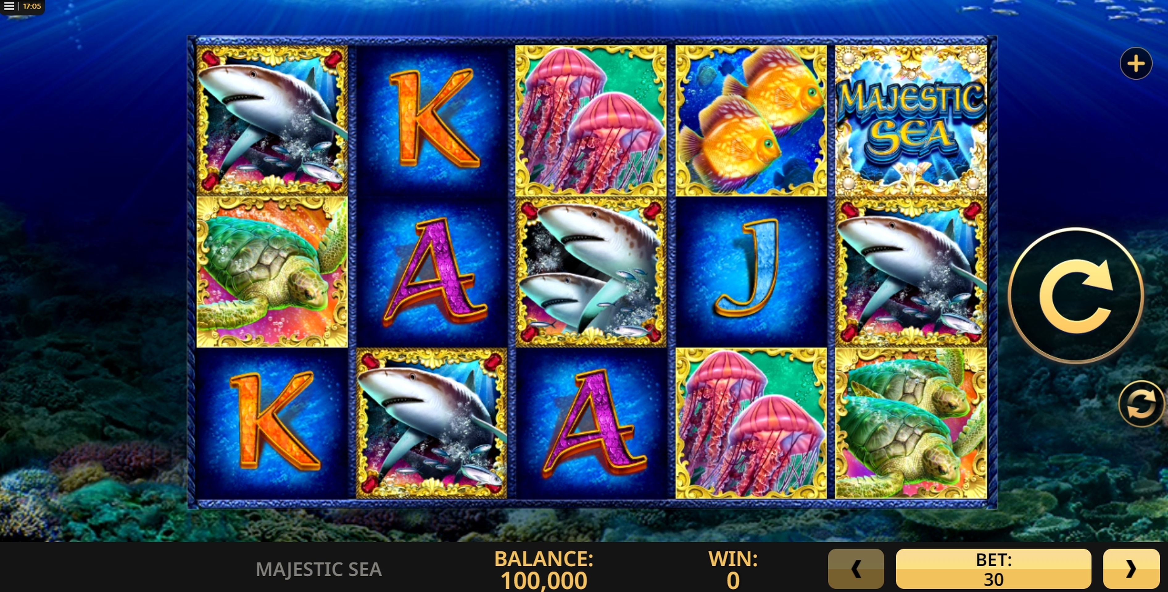 Reels in Majestic Sea Slot Game by High 5 Games