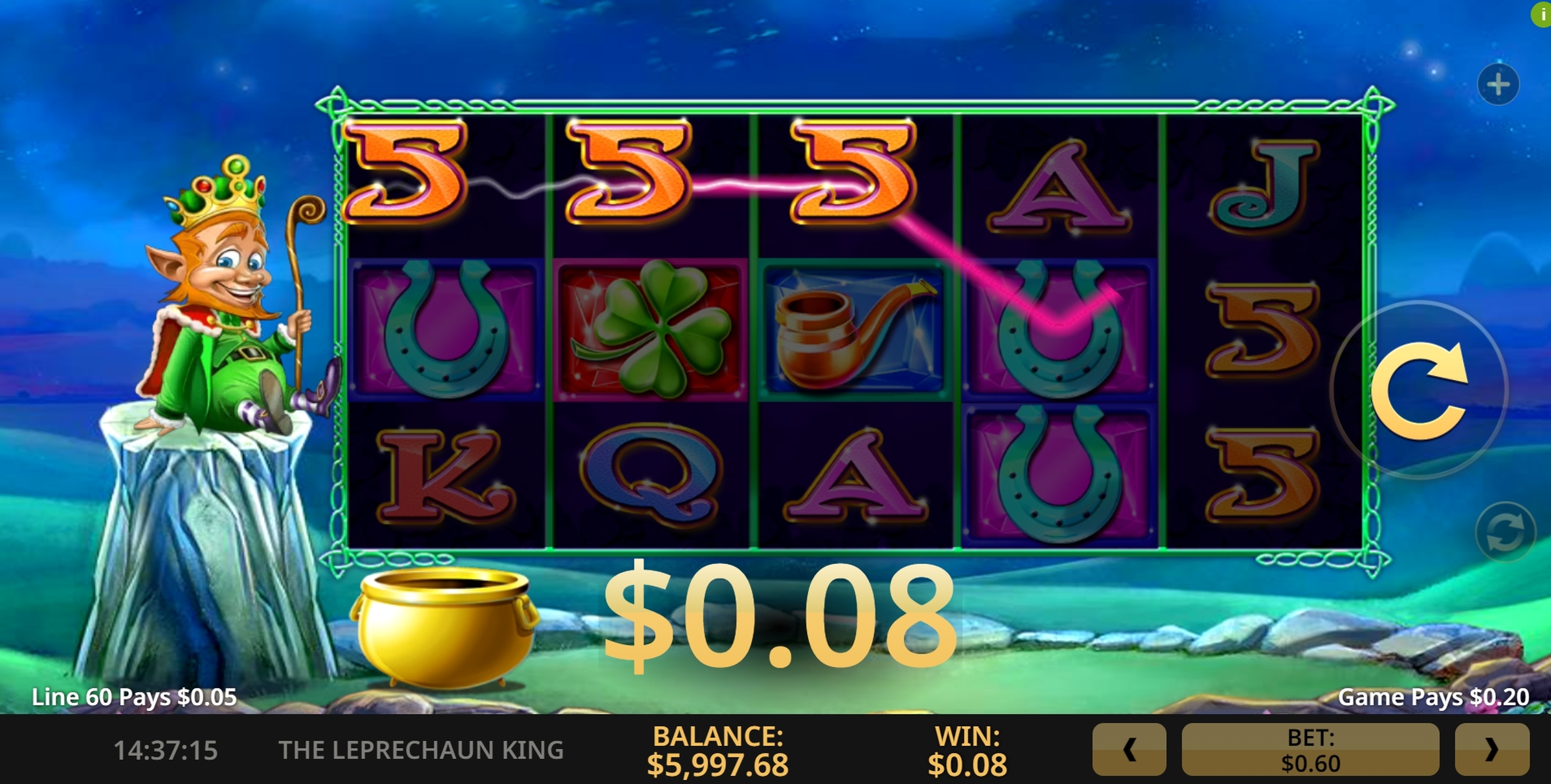 Win Money in The Leprechaun King Free Slot Game by High 5 Games