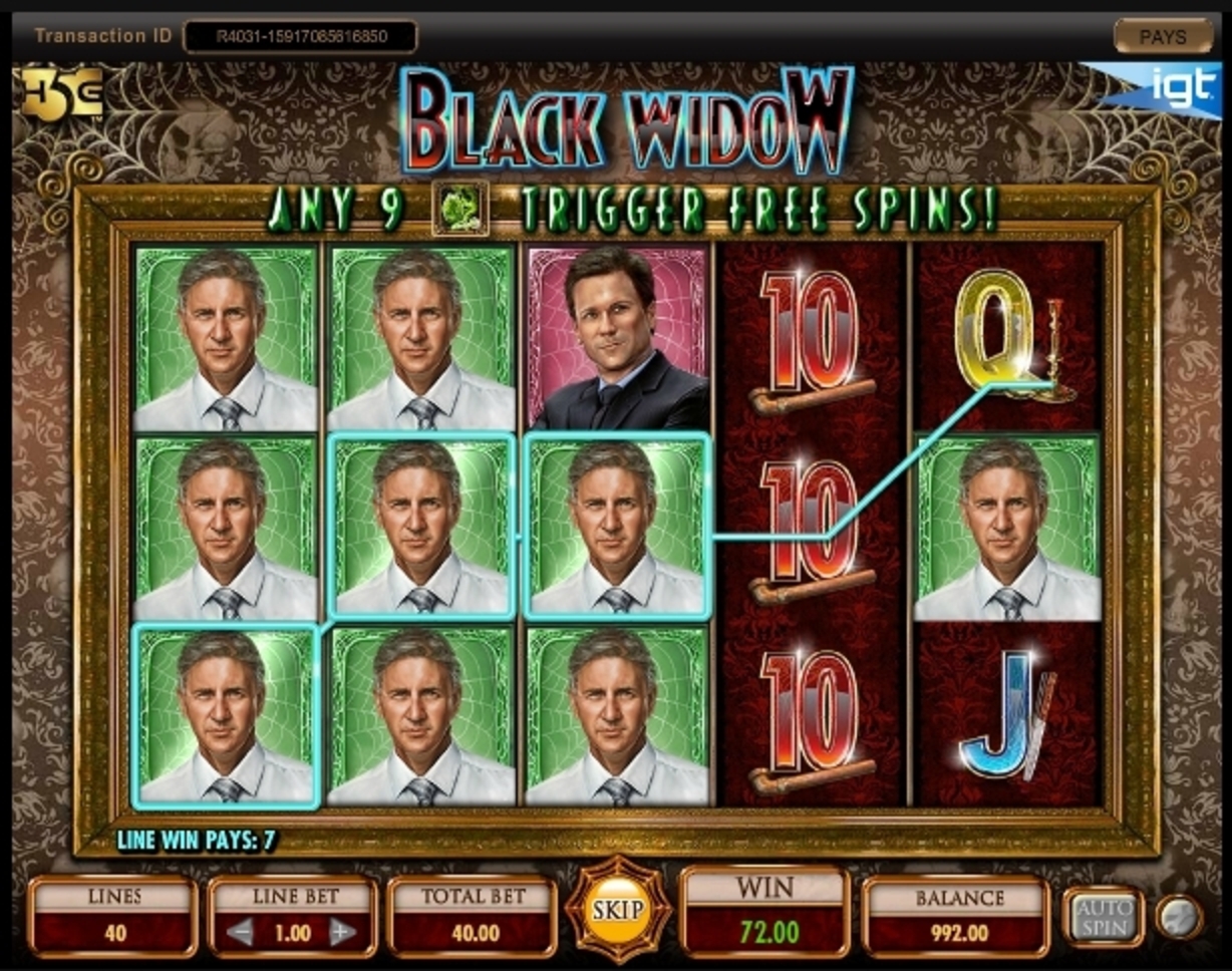 Win Money in Black Widow Free Slot Game by IGT