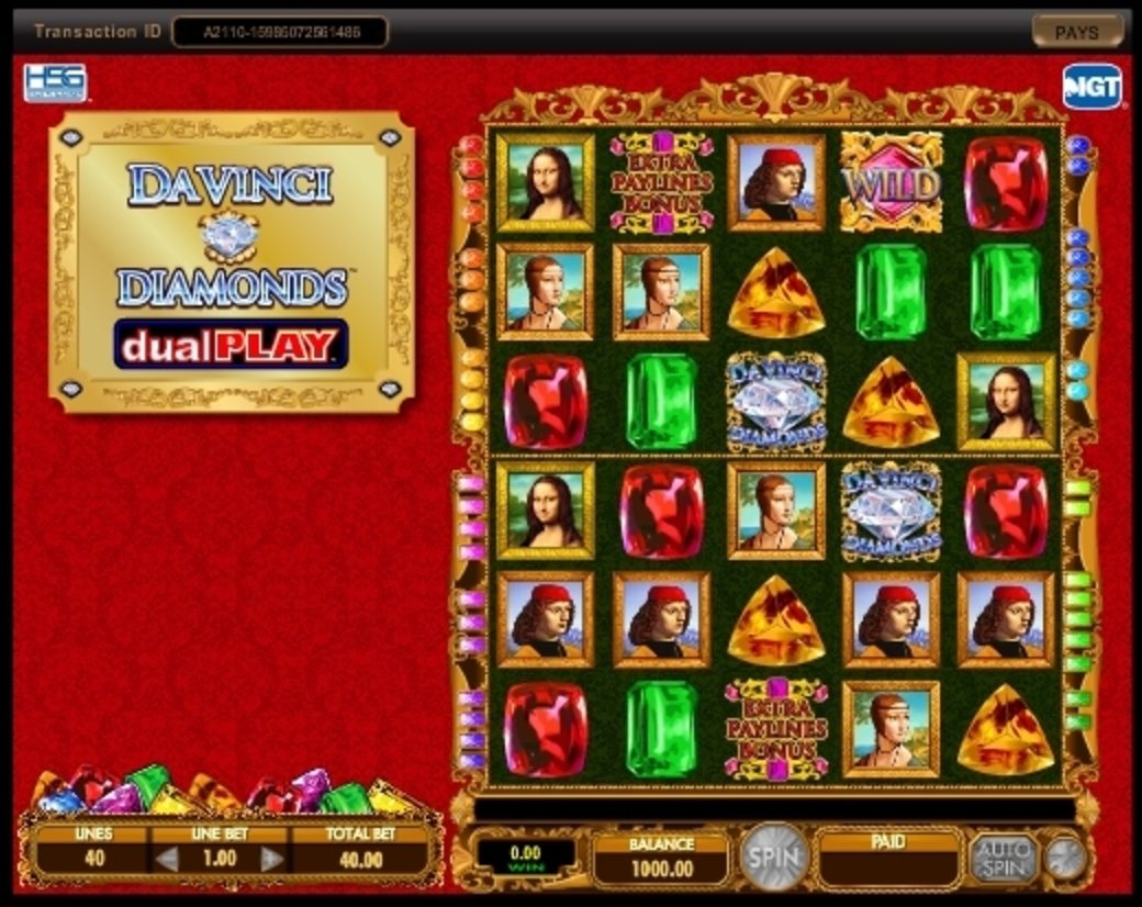 Reels in Da Vinci Diamonds Dual Play Slot Game by IGT