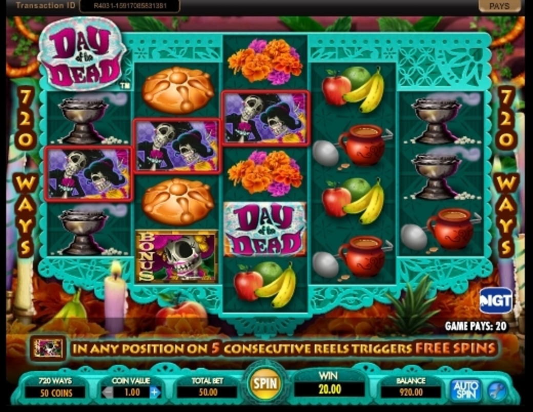 Win Money in Day of the Dead Free Slot Game by IGT