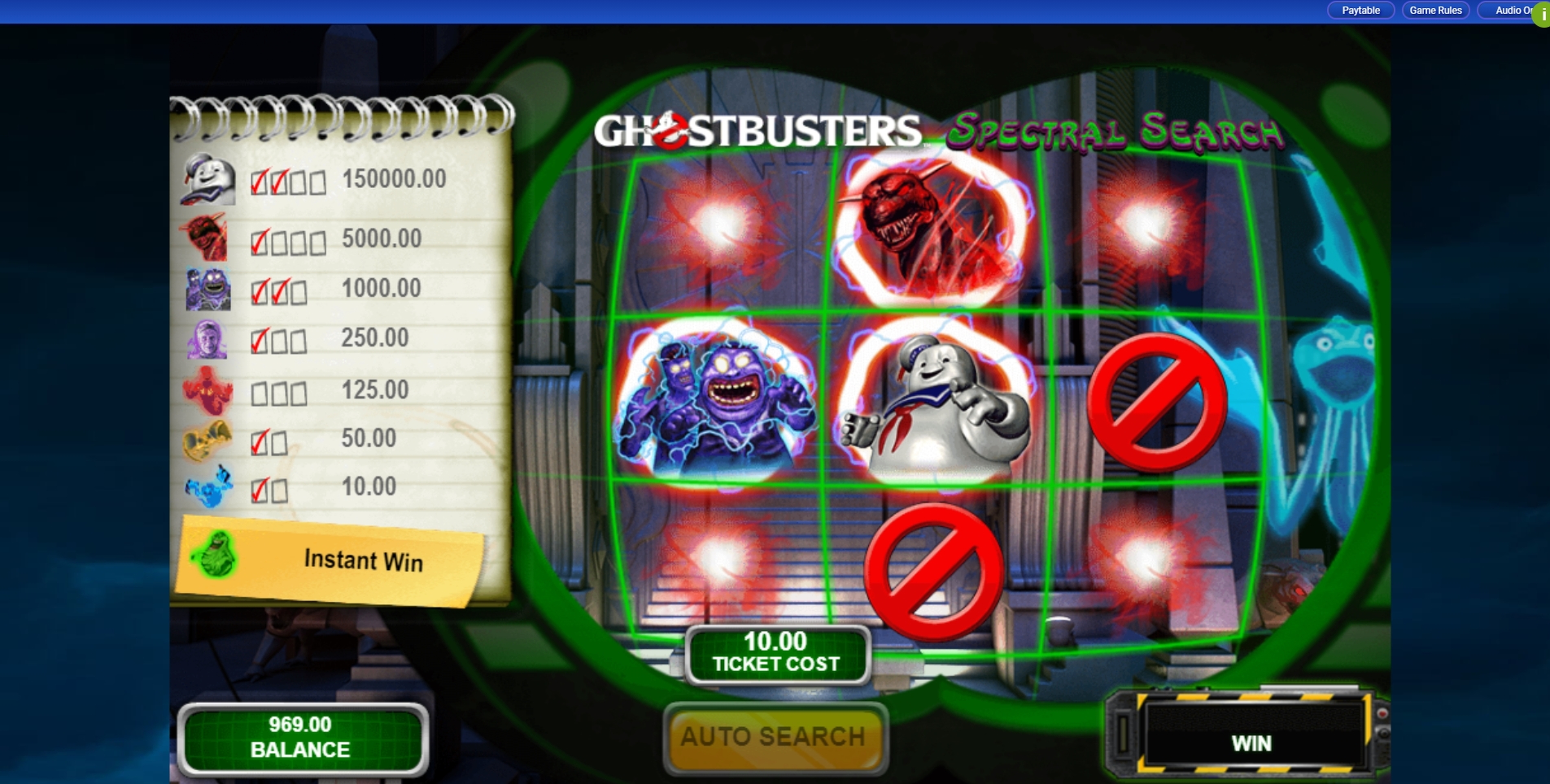 Win Money in Ghostbusters Spectral Search Free Slot Game by IGT
