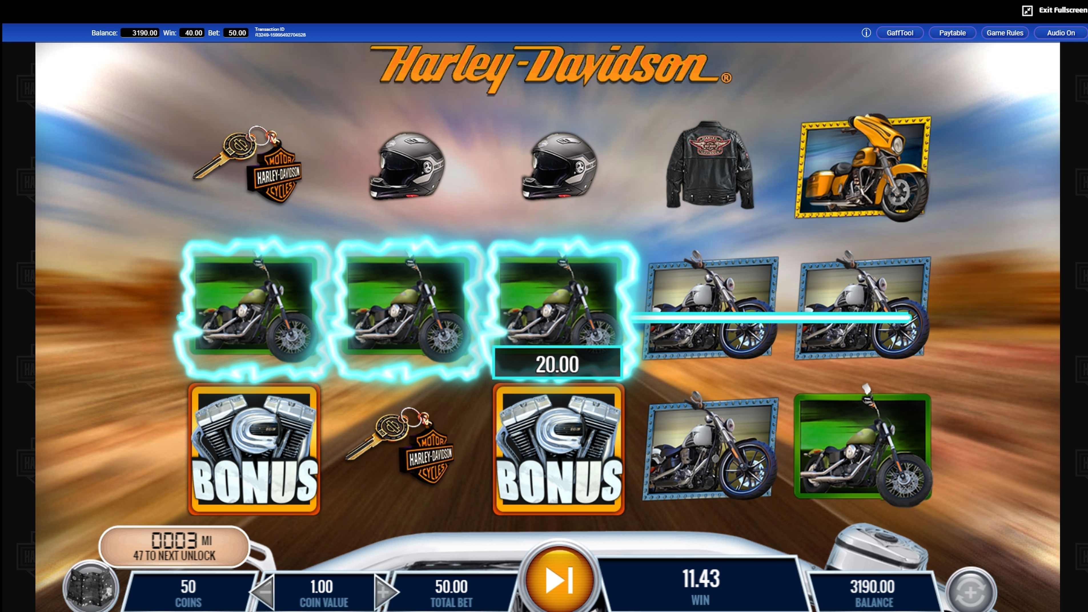 Win Money in Harley-Davidson Freedom Tour Free Slot Game by IGT