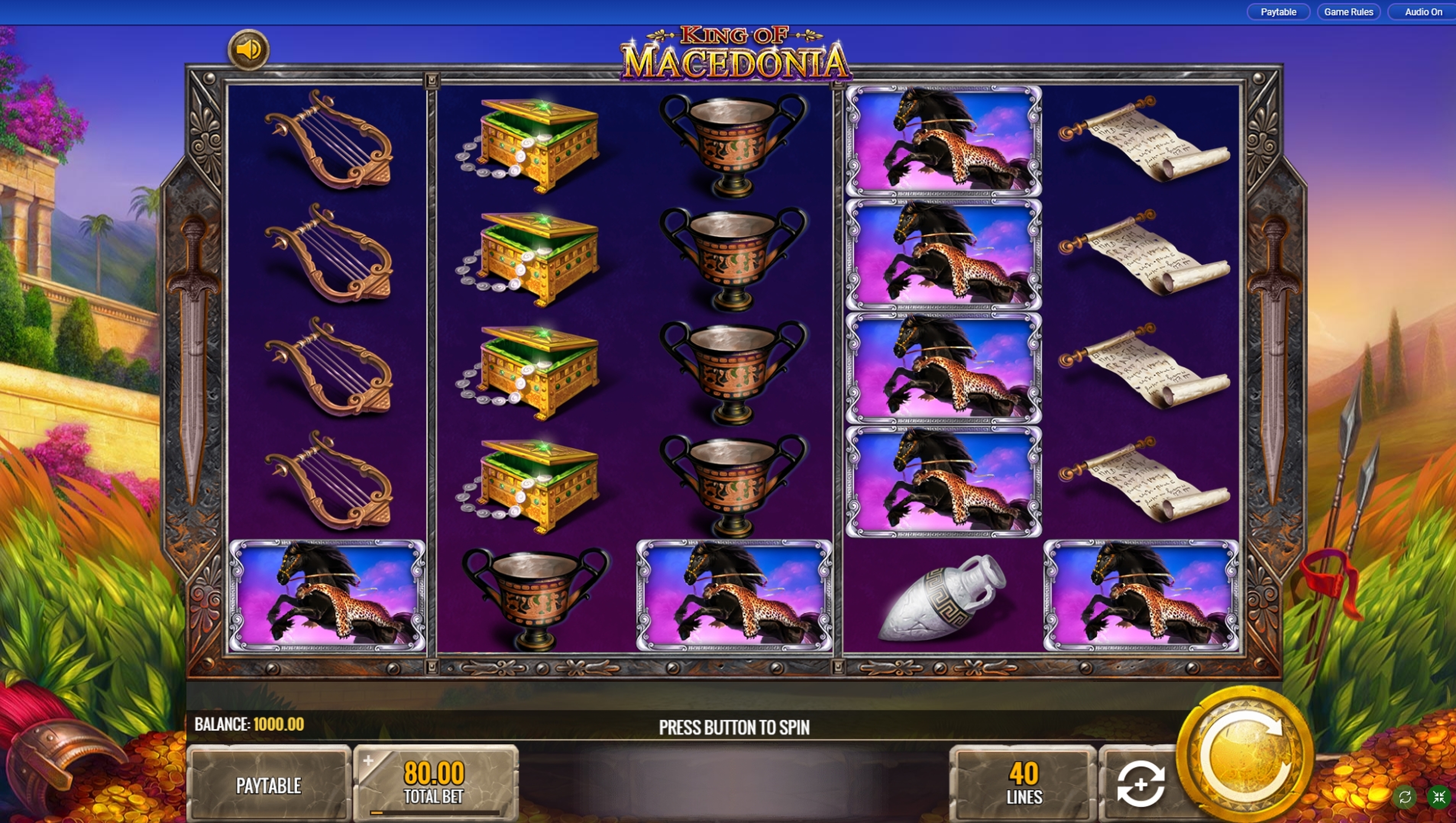 Reels in King of Macedonia Slot Game by IGT