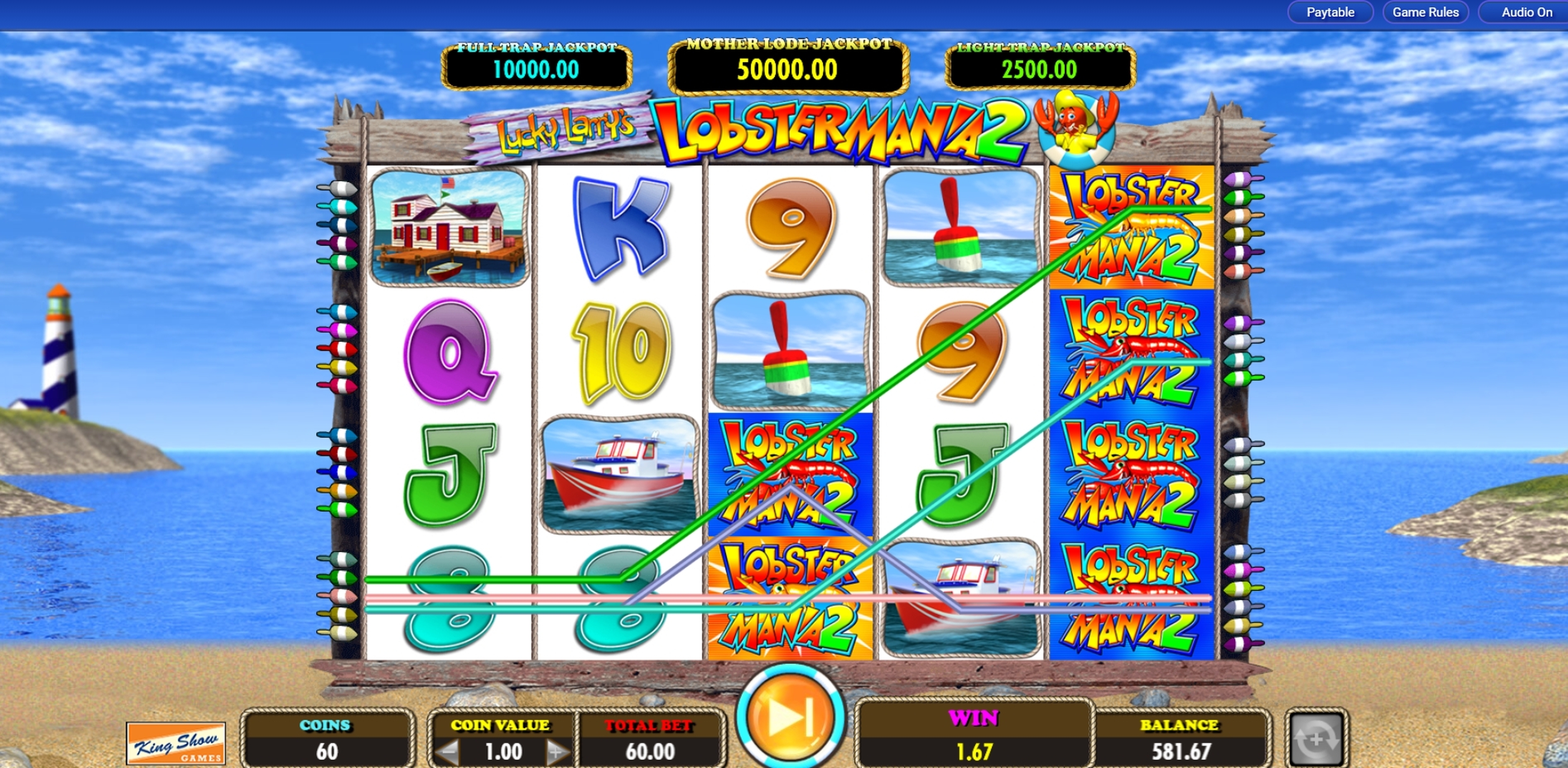 Win Money in Lucky Larry's Lobstermania 2 Free Slot Game by IGT