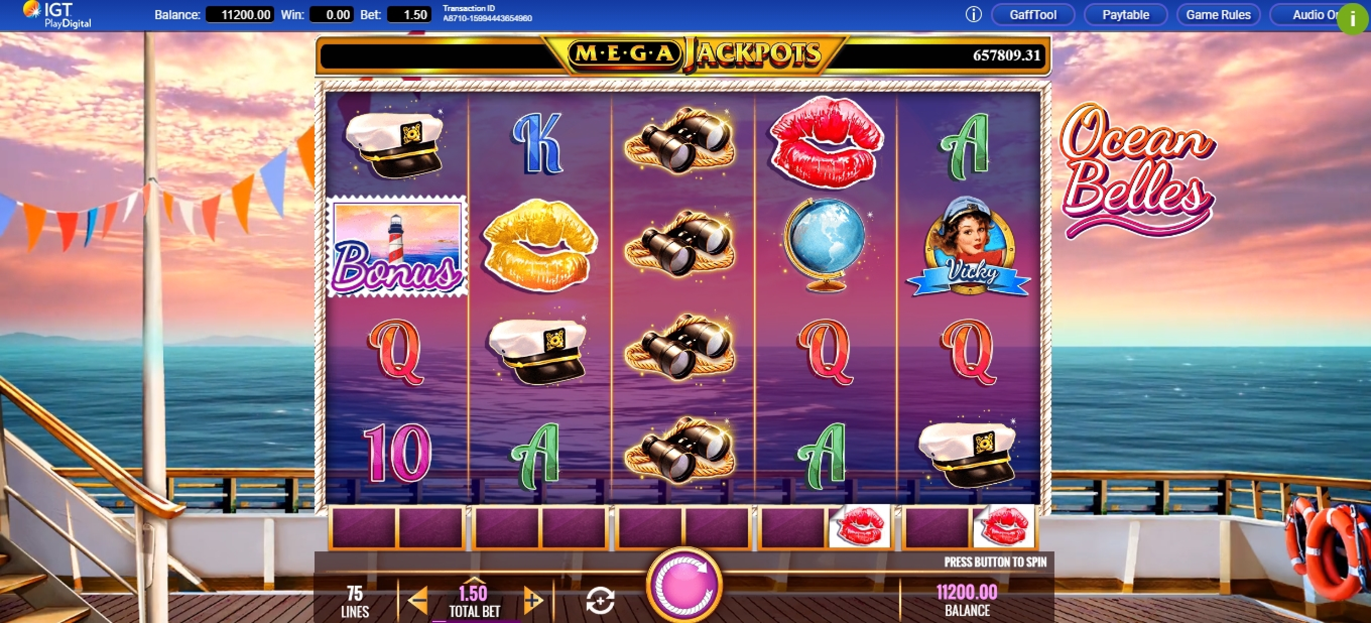 Reels in Megajackpots Ocean Belles Slot Game by IGT