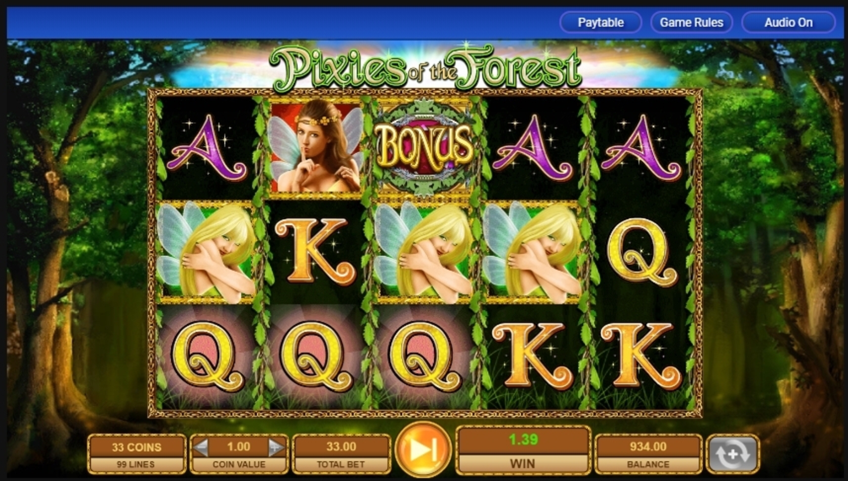 Win Money in Pixies of the Forest Free Slot Game by IGT