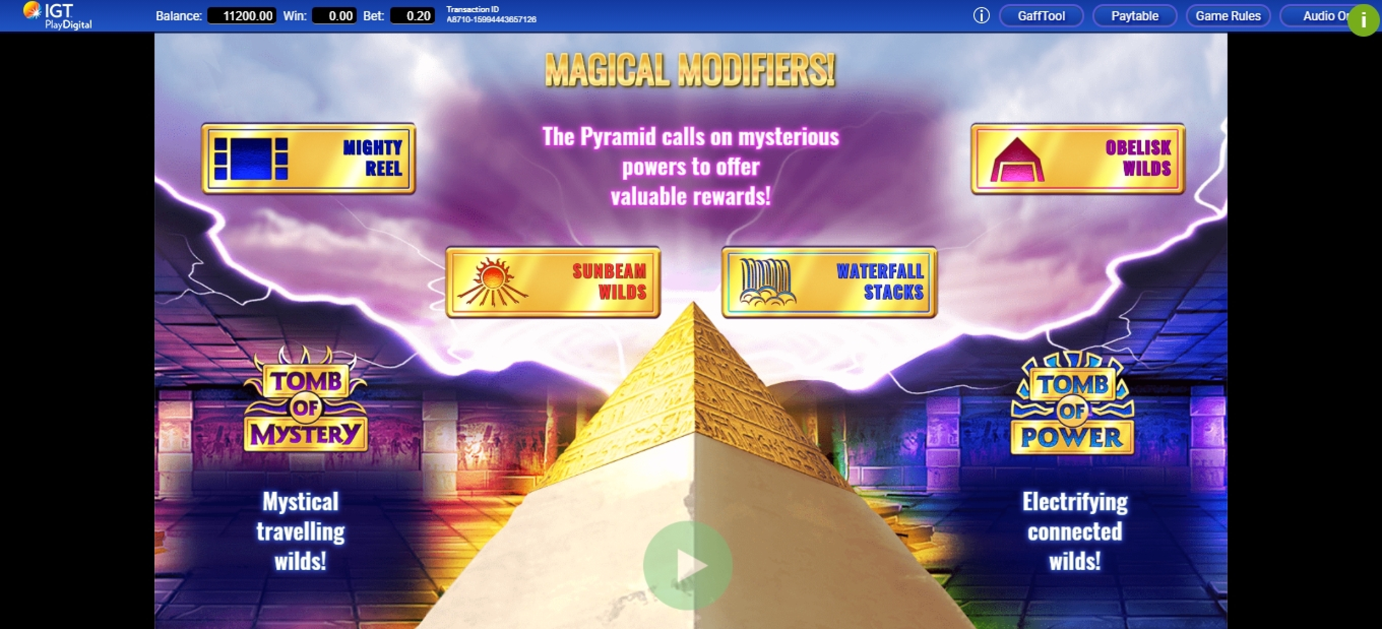 Play Pyramidion Free Casino Slot Game by IGT